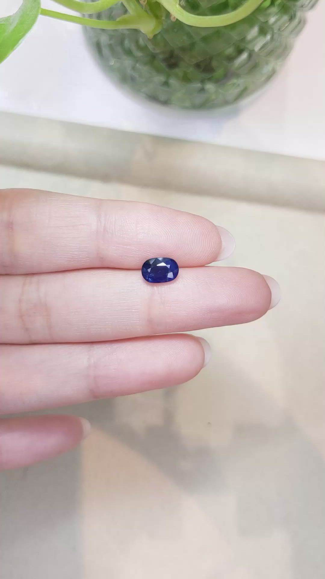 1.65 Ct. Blue Sapphire from Madagascar Size Video