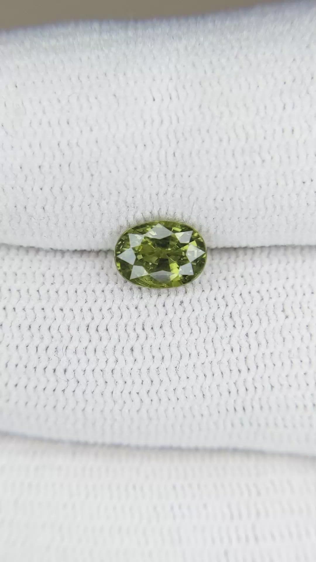 1.32 Ct. Green Sapphire from Thailand Size Video