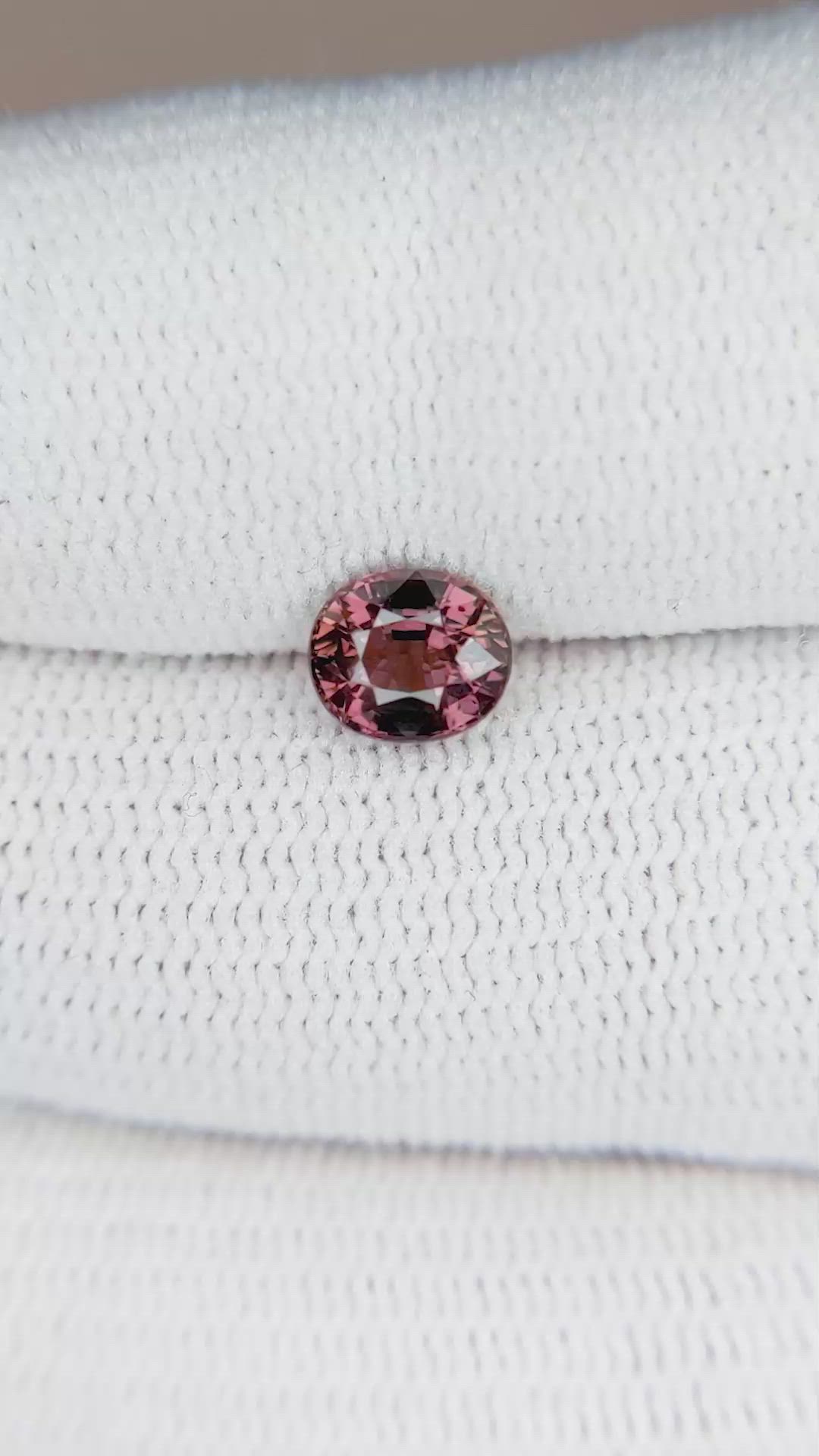 1.02 Ct. Reddish Pink Sapphire from Madagascar Size Video