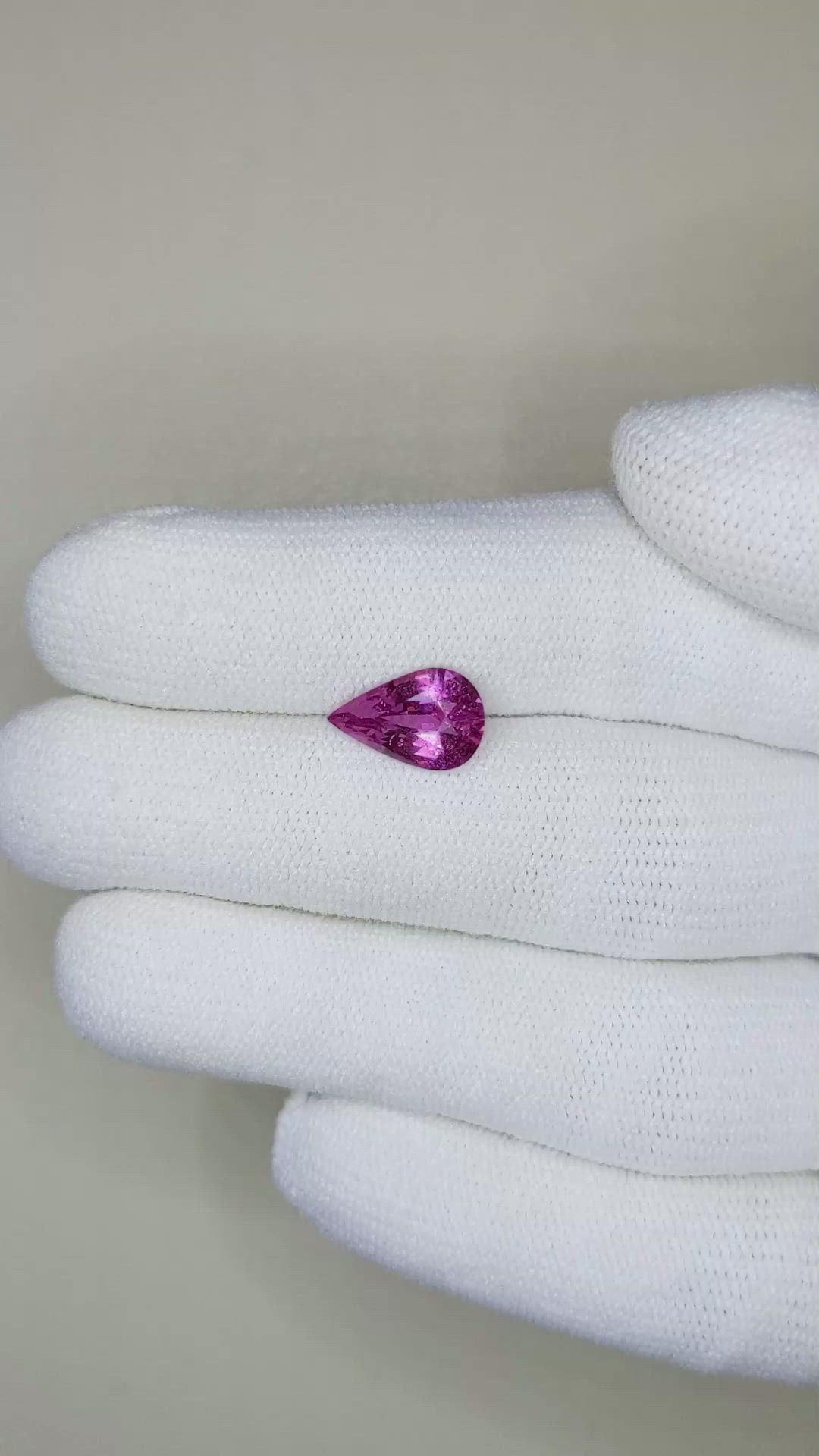 2.16 Ct. Purplish Pink Sapphire from Madagascar Size Video