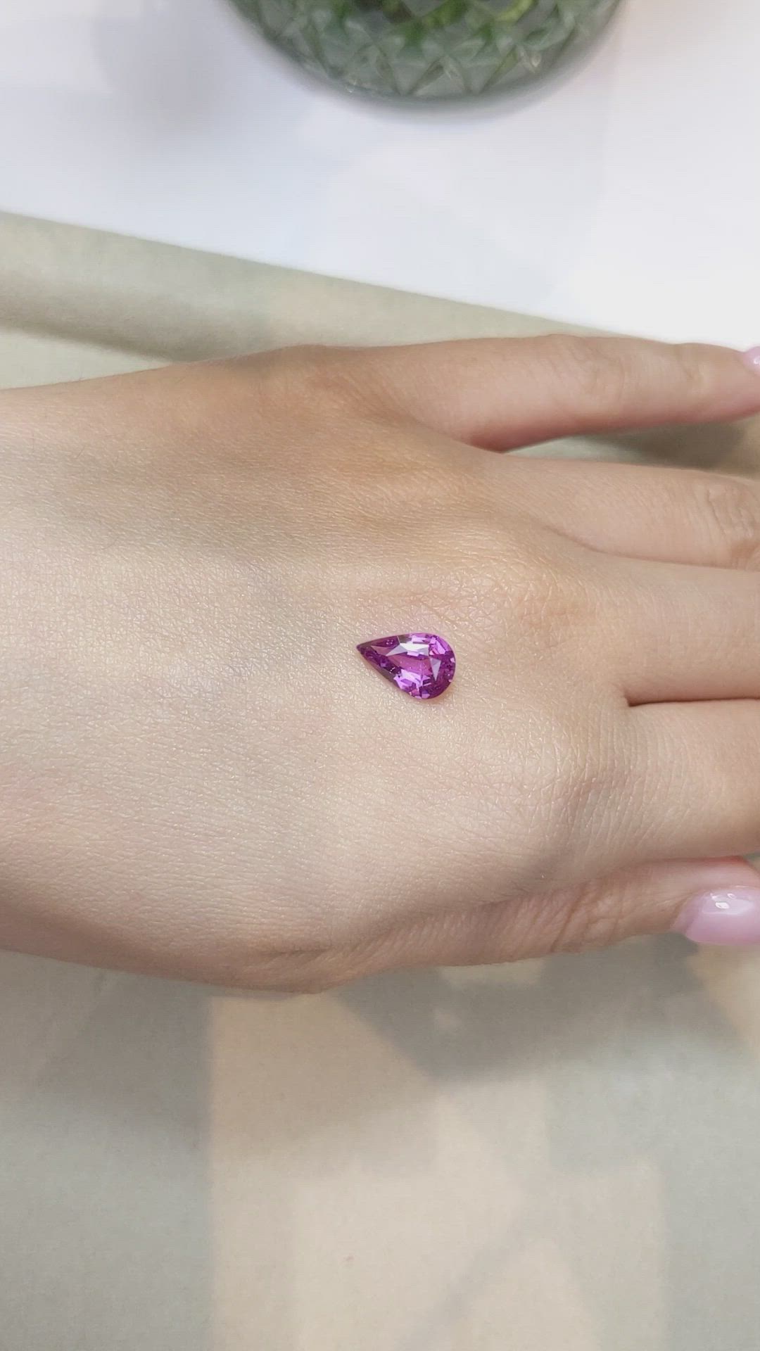 2.16 Ct. Purplish Pink Sapphire from Madagascar Size Video