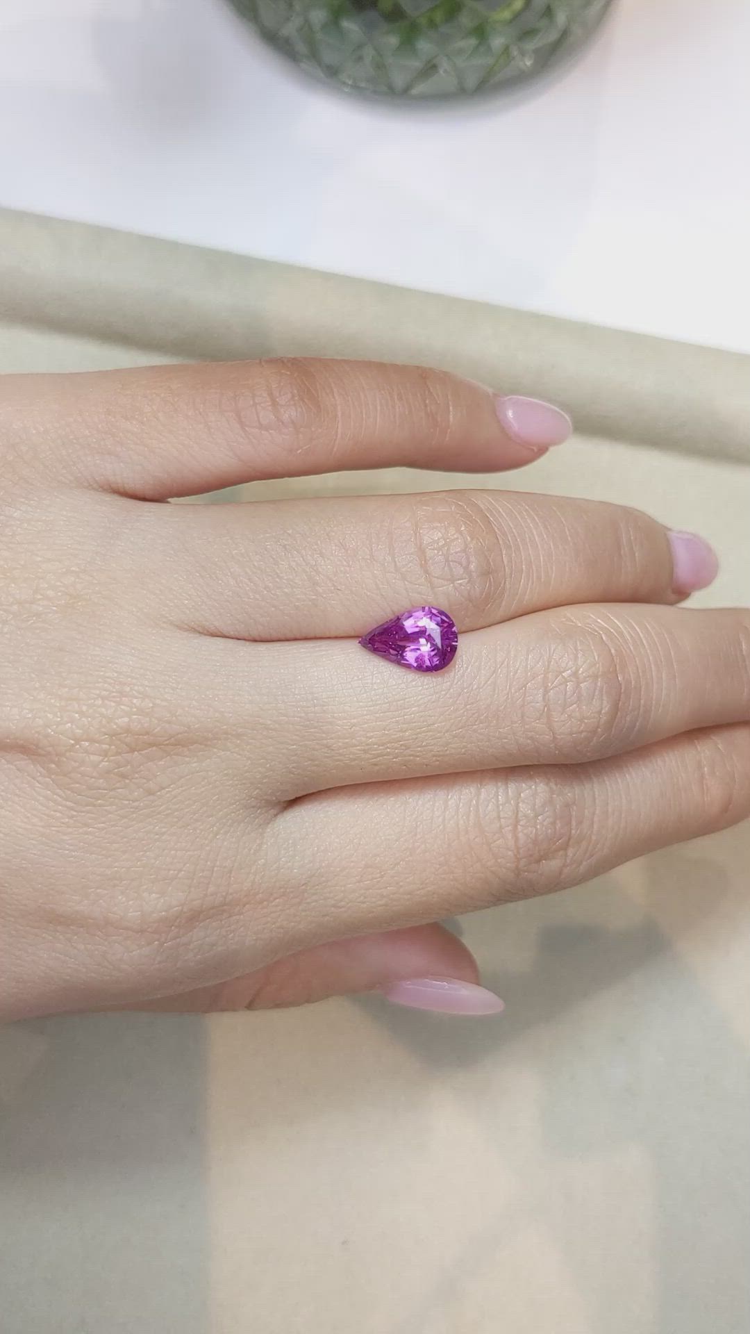 2.16 Ct. Purplish Pink Sapphire from Madagascar Size Video
