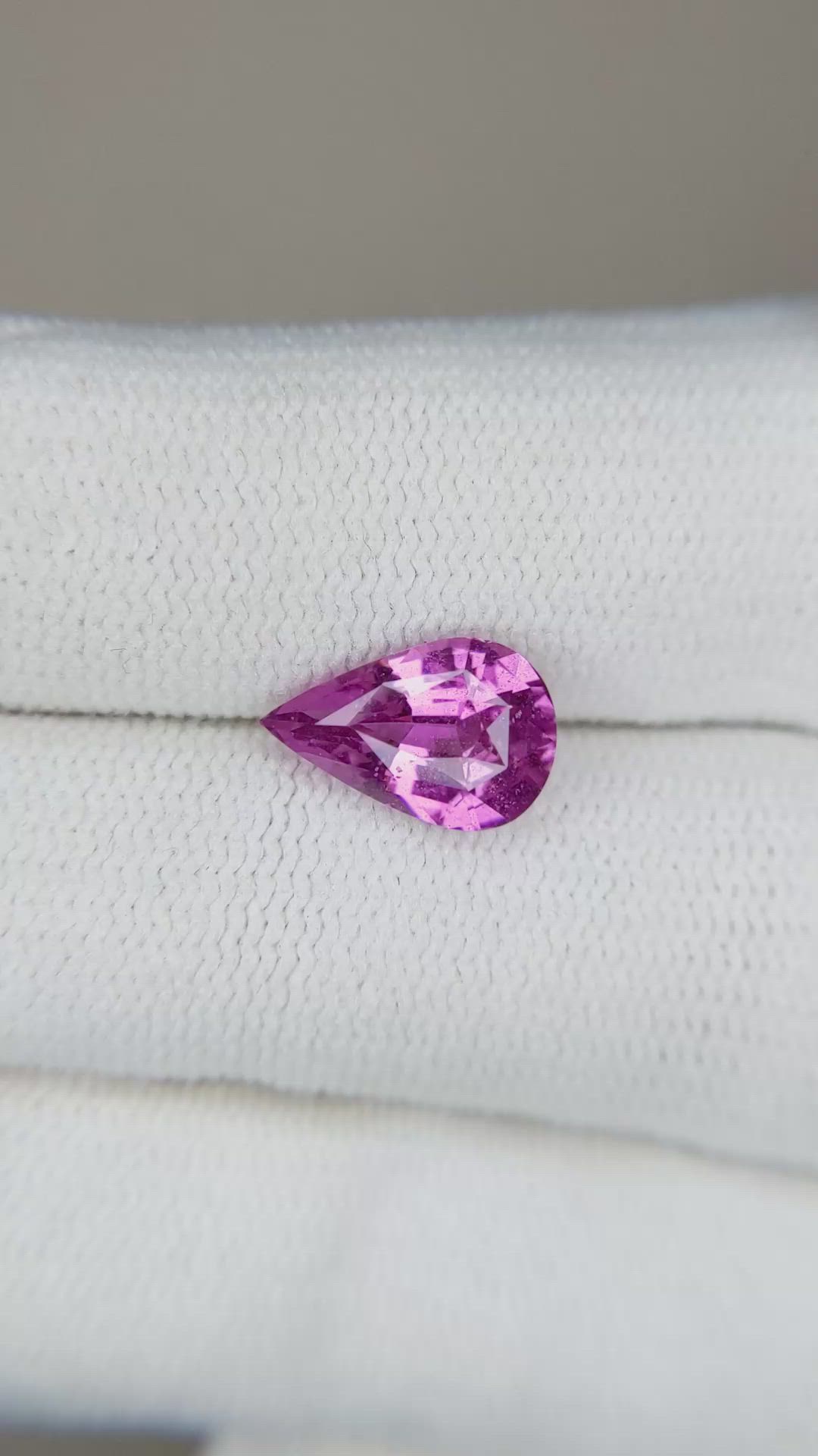 2.16 Ct. Purplish Pink Sapphire from Madagascar Size Video