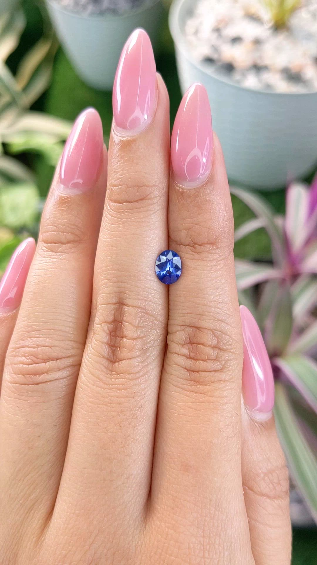 0.84 Ct. Blue Sapphire from Ceylon (Sri Lanka) Size Video