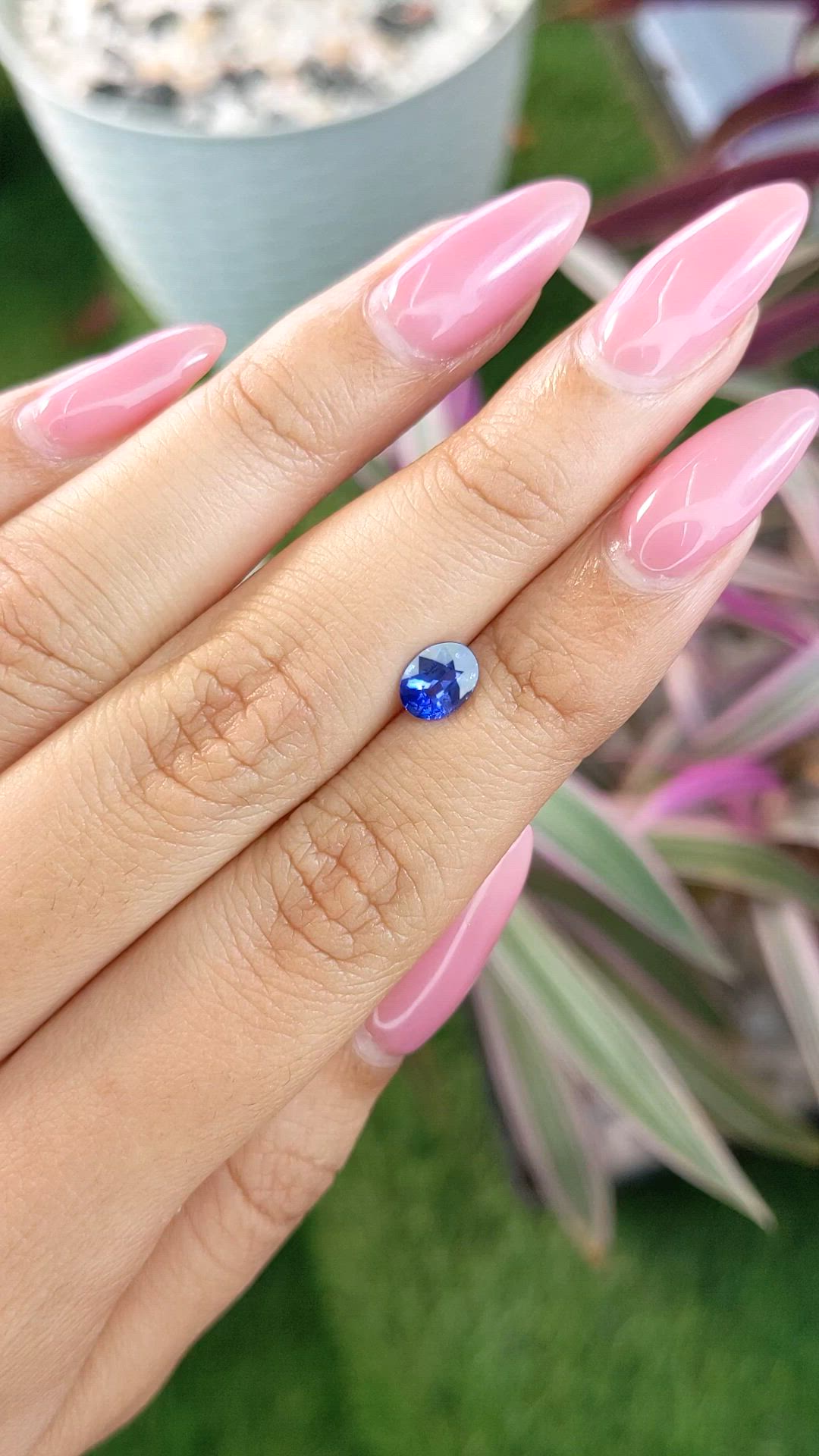 0.84 Ct. Blue Sapphire from Ceylon (Sri Lanka) Size Video