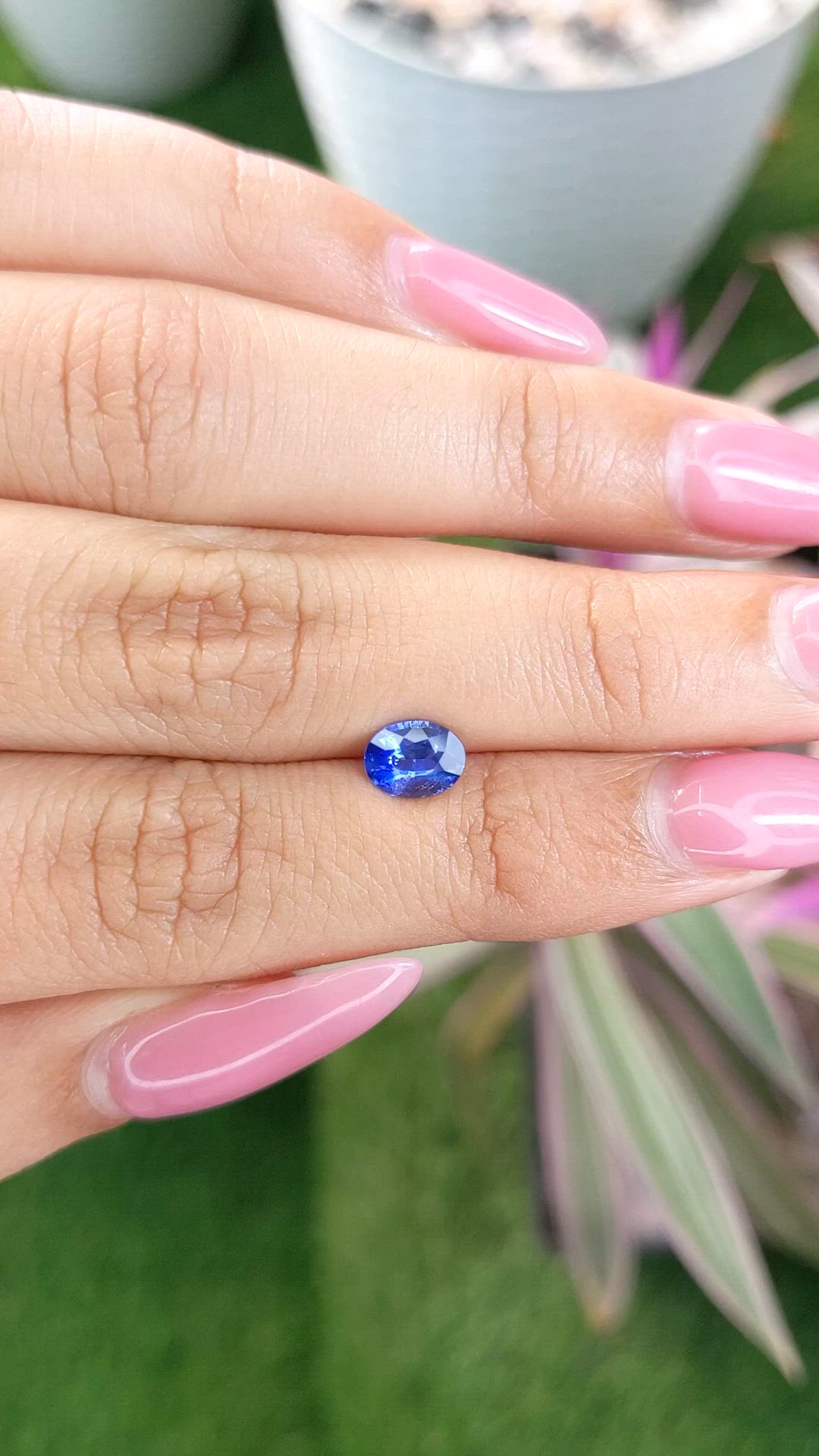 0.84 Ct. Blue Sapphire from Ceylon (Sri Lanka) Size Video