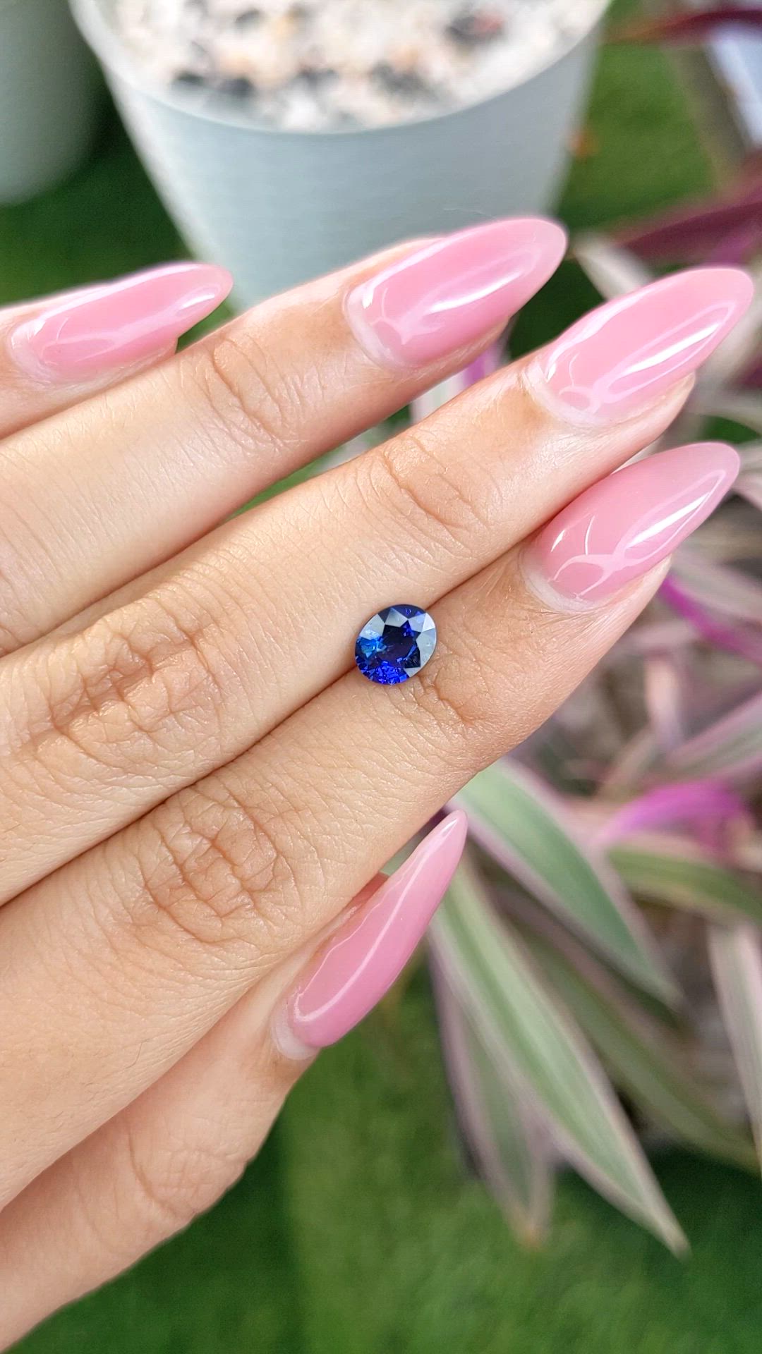 1.02 Ct. Blue Sapphire from Ceylon (Sri Lanka) Size Video