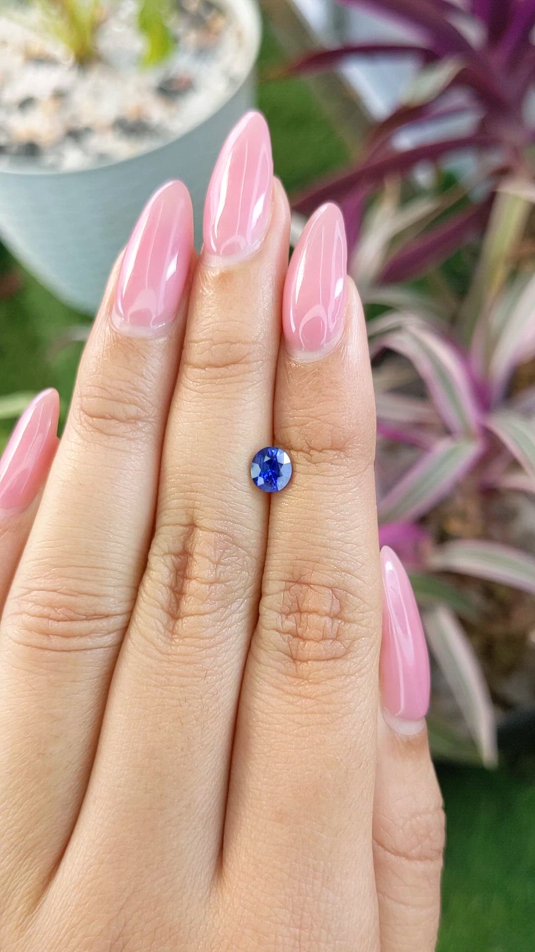 0.89 Ct. Blue Sapphire from Ceylon (Sri Lanka) Size Video