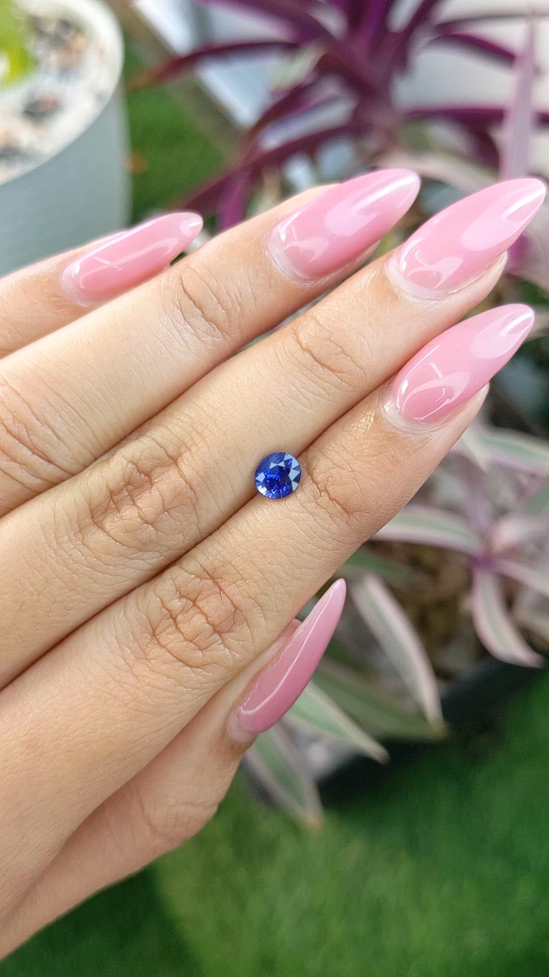 0.89 Ct. Blue Sapphire from Ceylon (Sri Lanka) Size Video