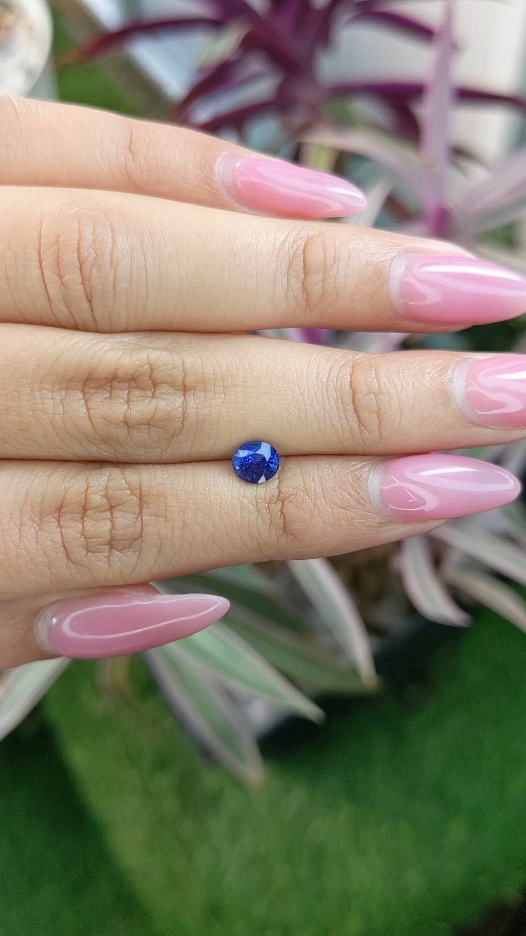 0.89 Ct. Blue Sapphire from Ceylon (Sri Lanka) Size Video