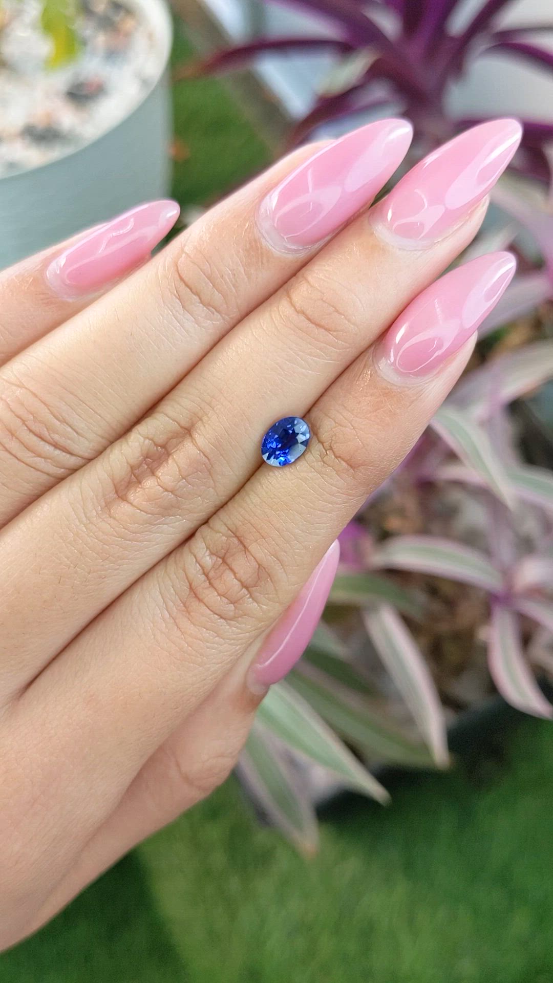 1.13 Ct. Blue Sapphire from Ceylon (Sri Lanka) Size Video