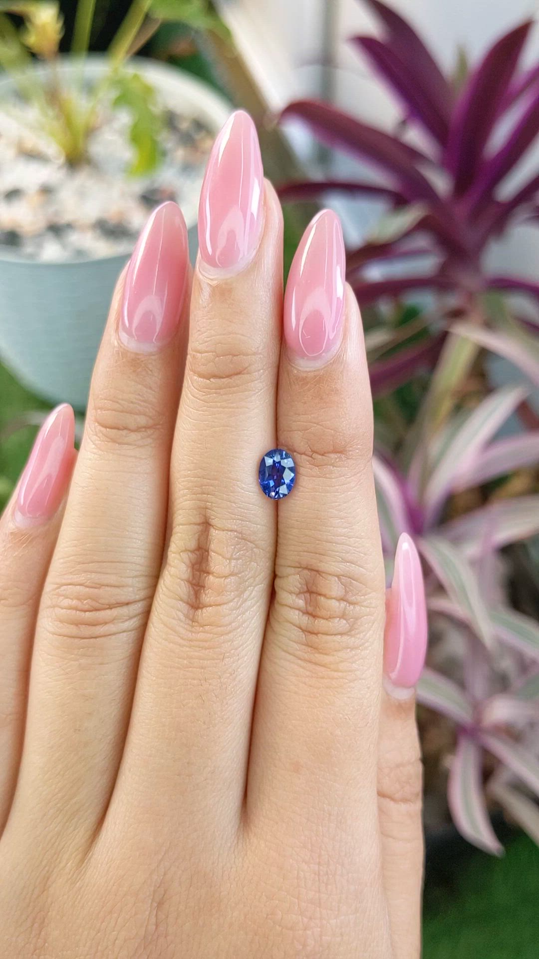 1.13 Ct. Blue Sapphire from Ceylon (Sri Lanka) Size Video