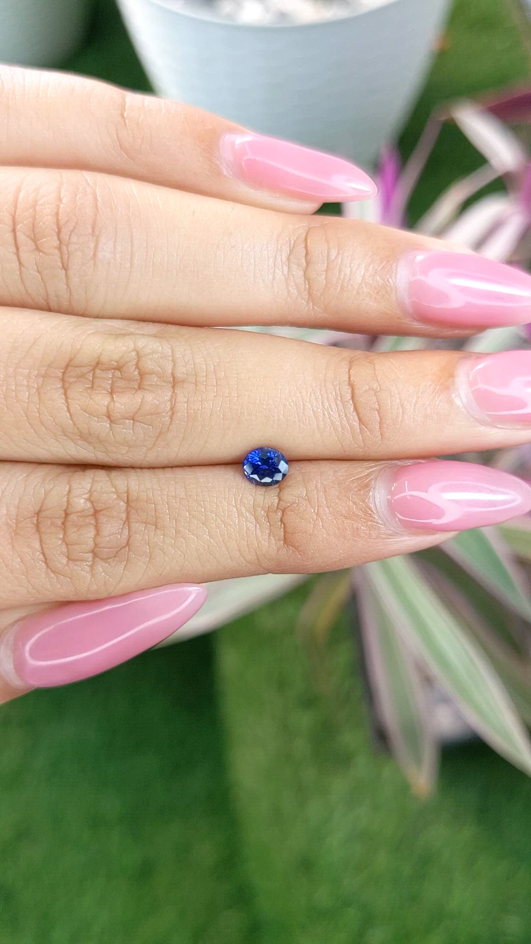 0.58 Ct. Blue Sapphire from Ceylon (Sri Lanka) Size Video