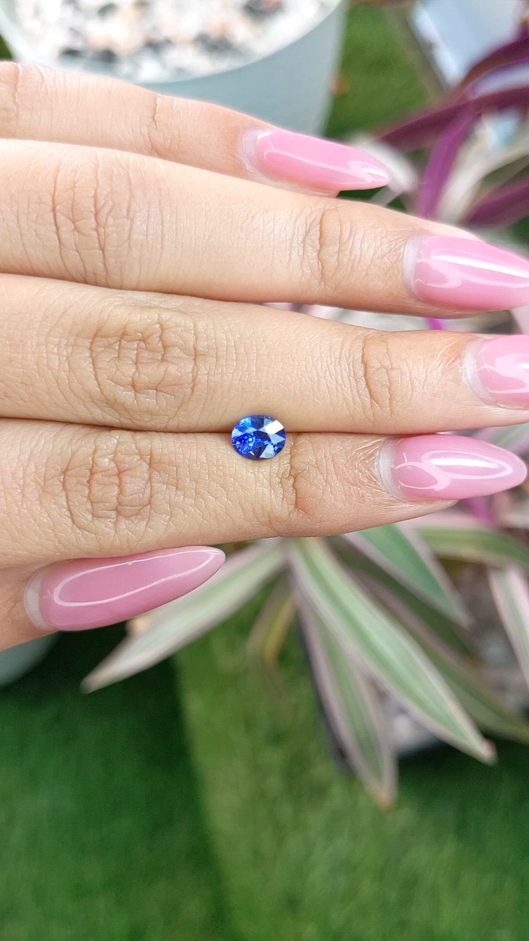 0.80 Ct. Blue Sapphire from Ceylon (Sri Lanka) Size Video