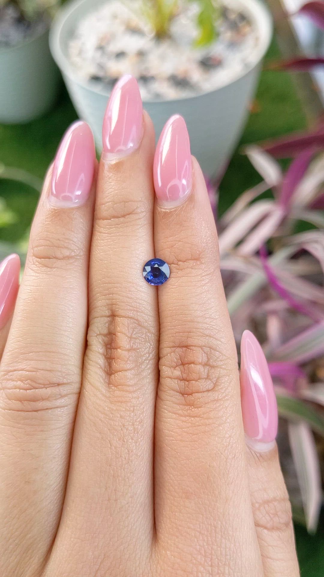 0.58 Ct. Blue Sapphire from Ceylon (Sri Lanka) Size Video