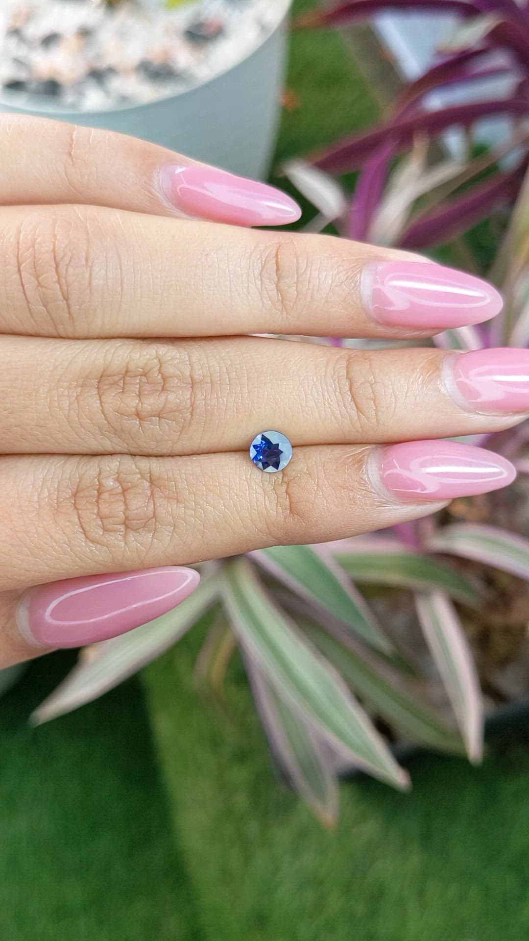 0.58 Ct. Blue Sapphire from Ceylon (Sri Lanka) Size Video