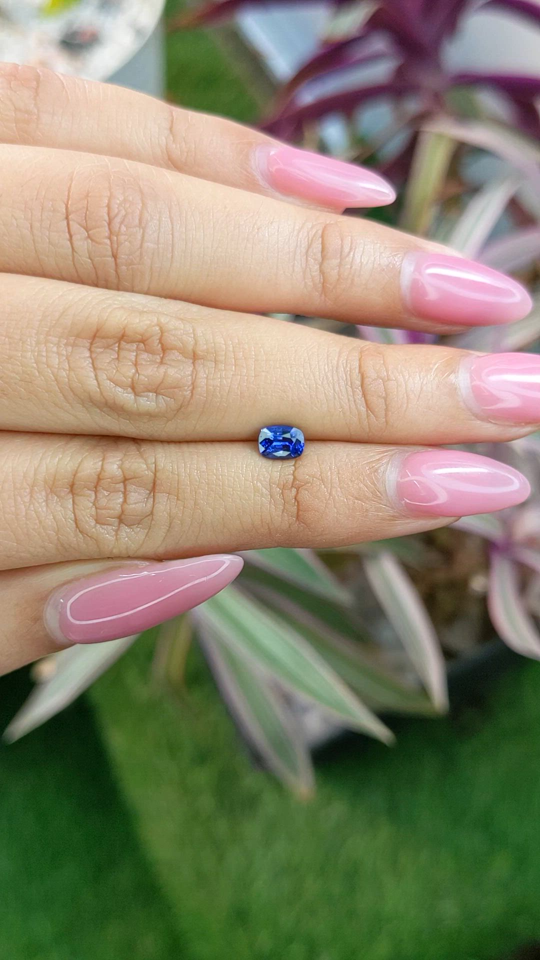 0.68 Ct. Blue Sapphire from Ceylon (Sri Lanka) Size Video