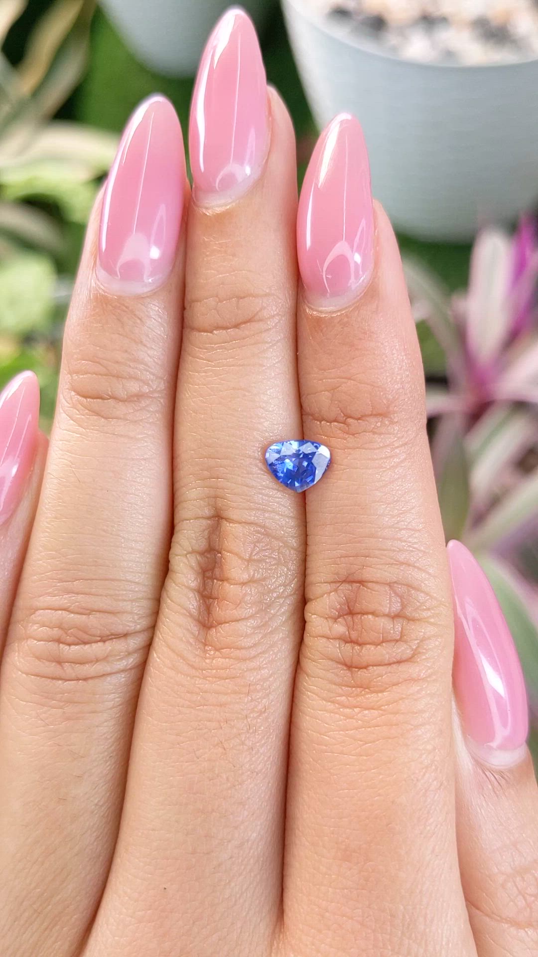 0.93 Ct. Blue Sapphire from Ceylon (Sri Lanka) Size Video