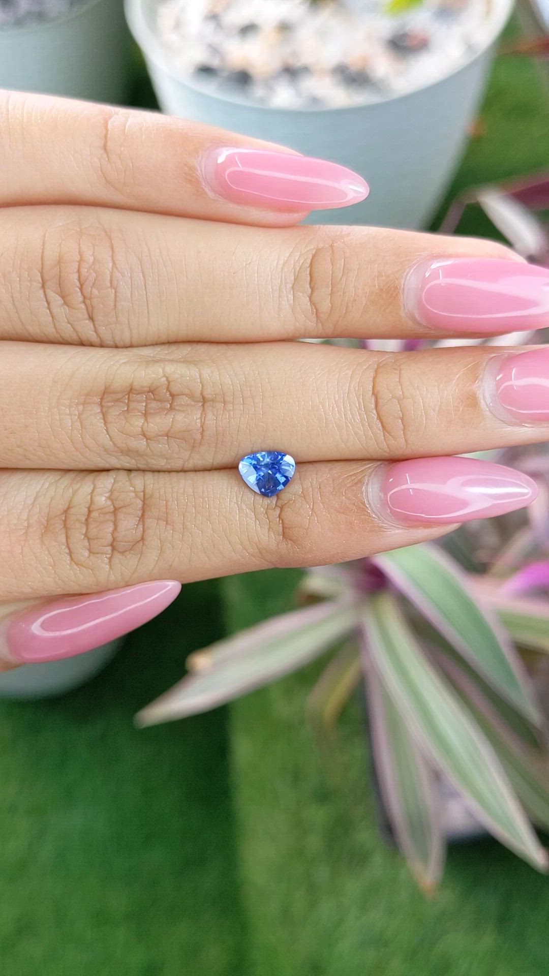 0.93 Ct. Blue Sapphire from Ceylon (Sri Lanka) Size Video