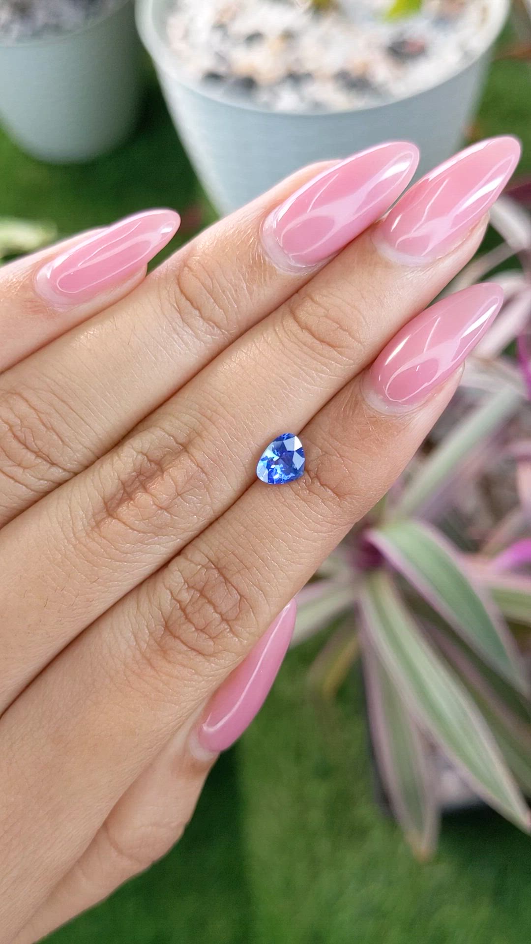 0.93 Ct. Blue Sapphire from Ceylon (Sri Lanka) Size Video