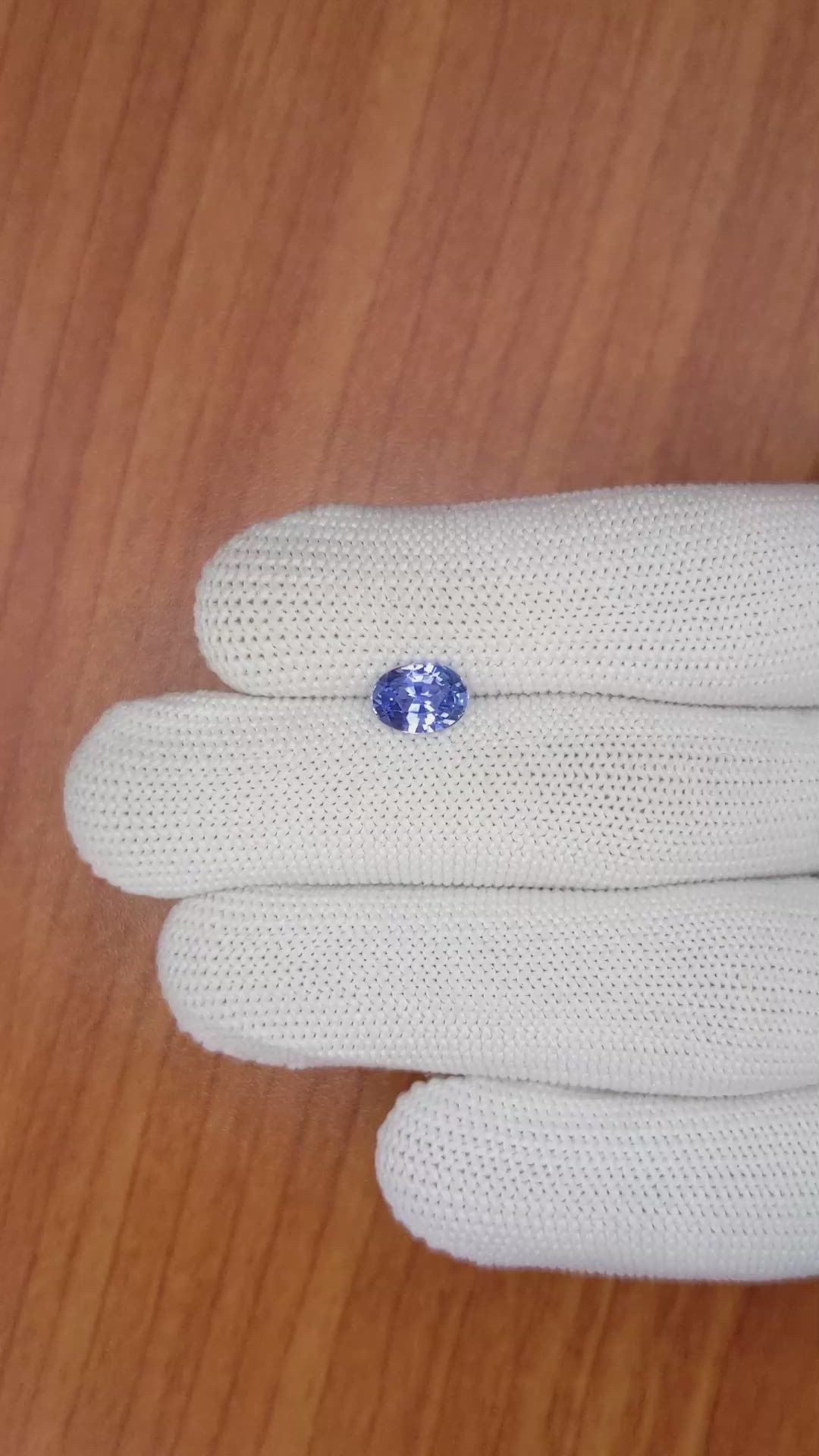 1.83 Ct. Blue Sapphire from Ceylon (Sri Lanka) Size Video