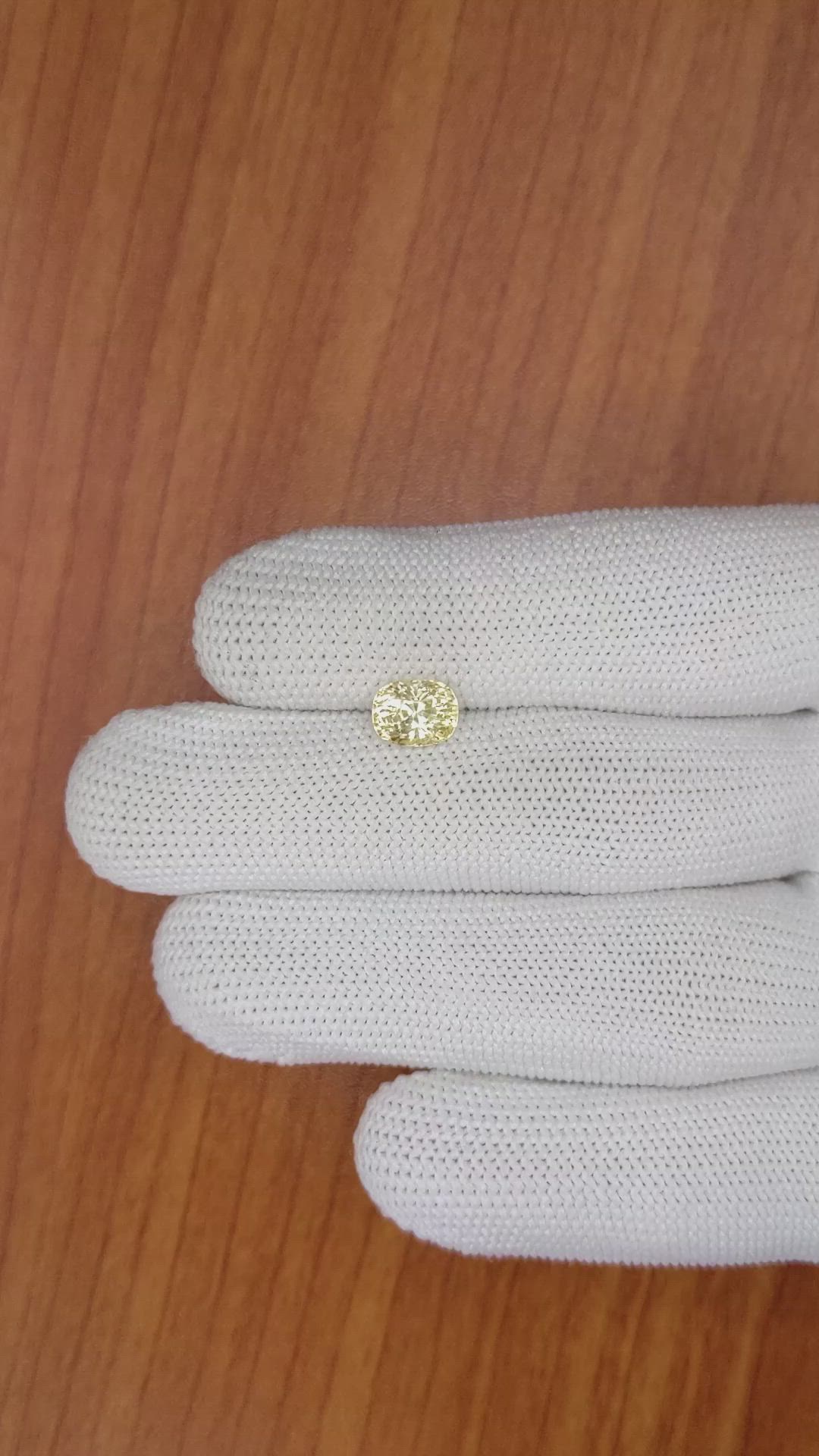 2.14 Ct. Yellow Sapphire from Ceylon (Sri Lanka) Size Video