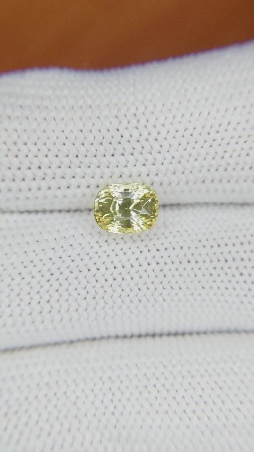 2.14 Ct. Yellow Sapphire from Ceylon (Sri Lanka) Size Video
