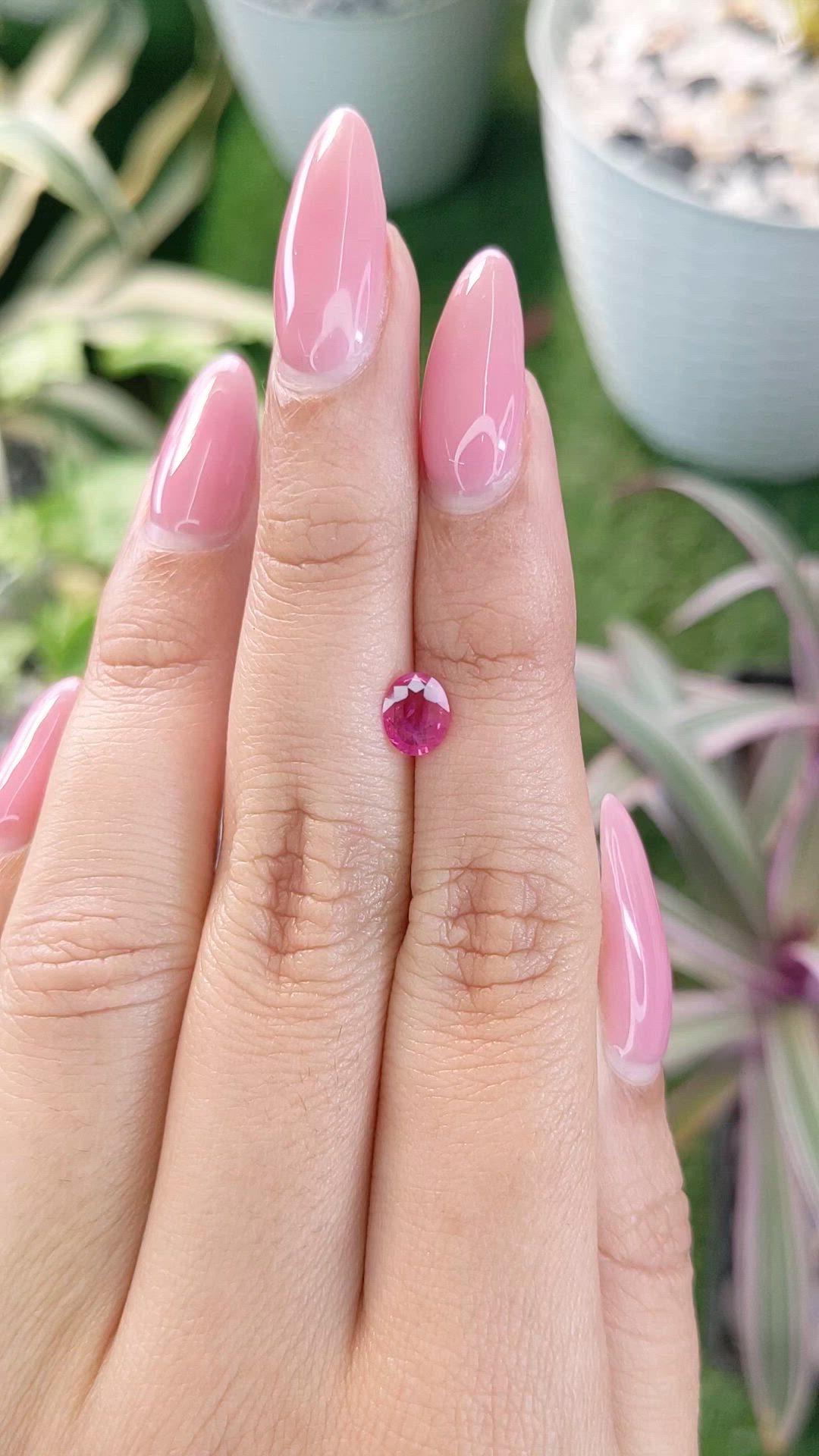 0.60 Ct. Pink Sapphire from Ceylon (Sri Lanka) Size Video