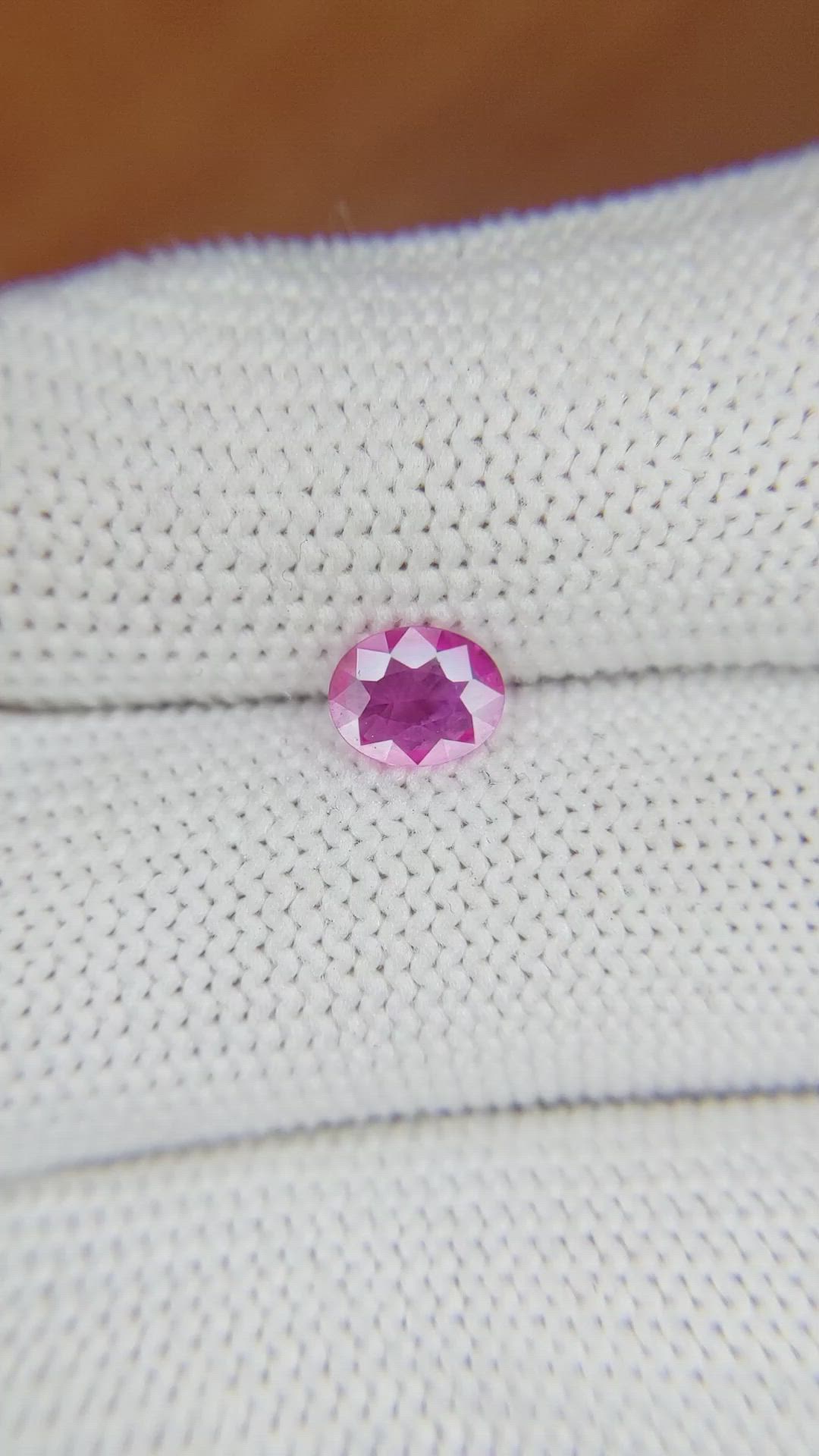 0.60 Ct. Pink Sapphire from Ceylon (Sri Lanka) Size Video