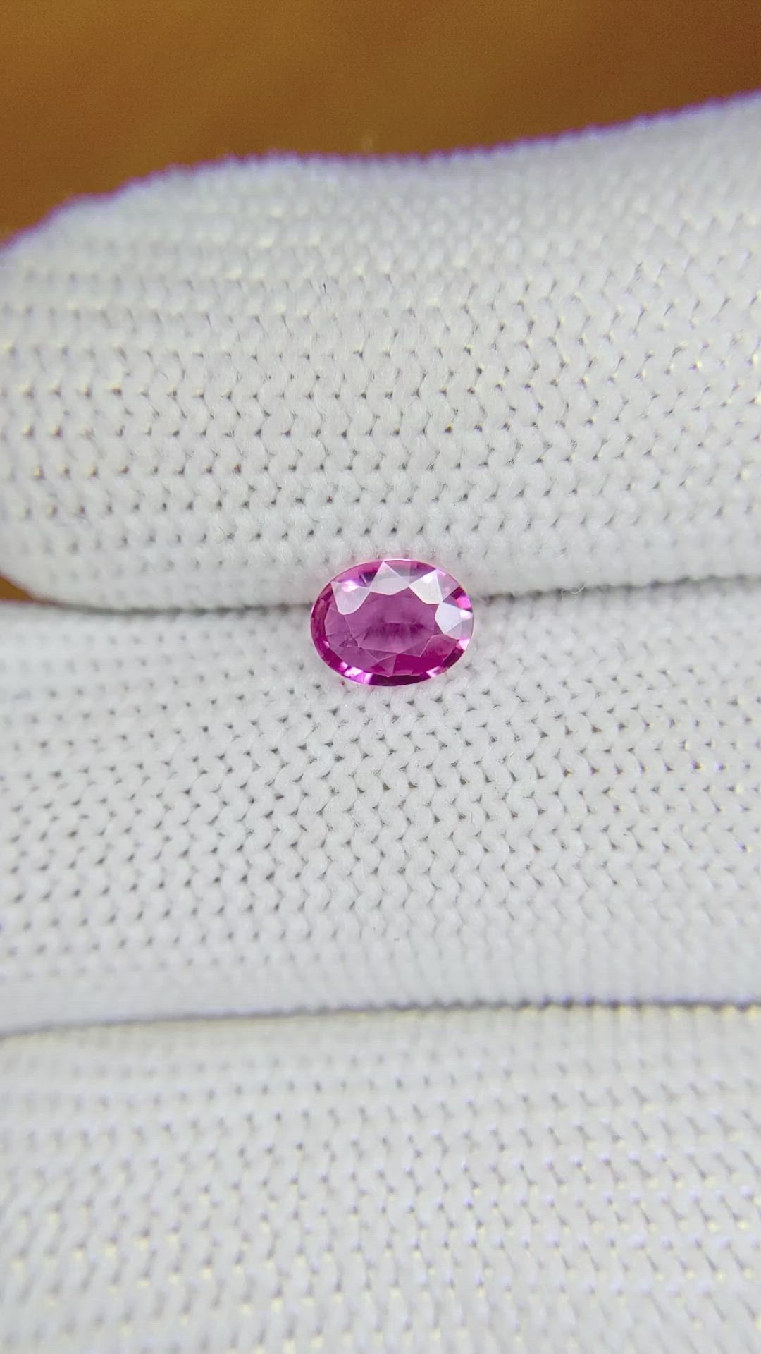 0.64 Ct. Purplish Pink Sapphire from Ceylon (Sri Lanka) Size Video