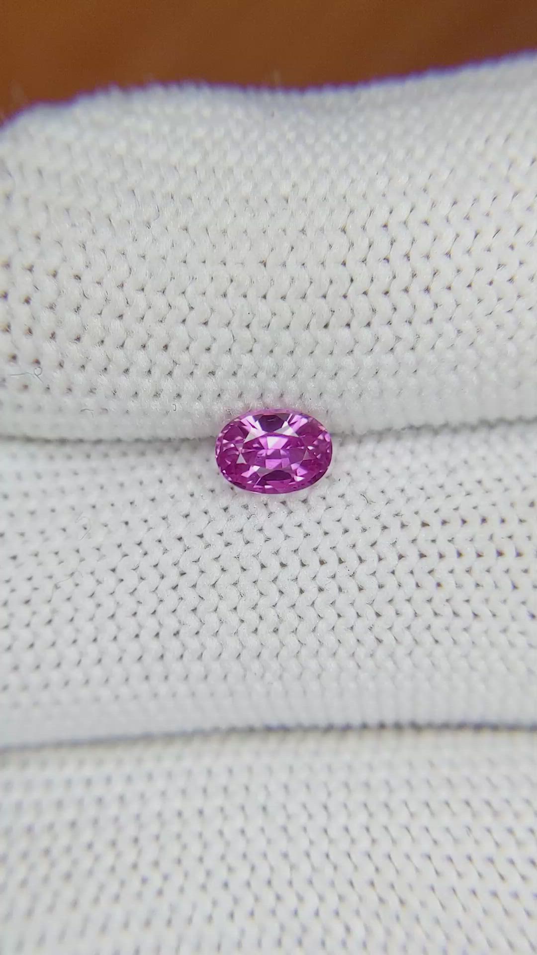 0.72 Ct. Pinkish Purple Sapphire from Ceylon (Sri Lanka) Size Video