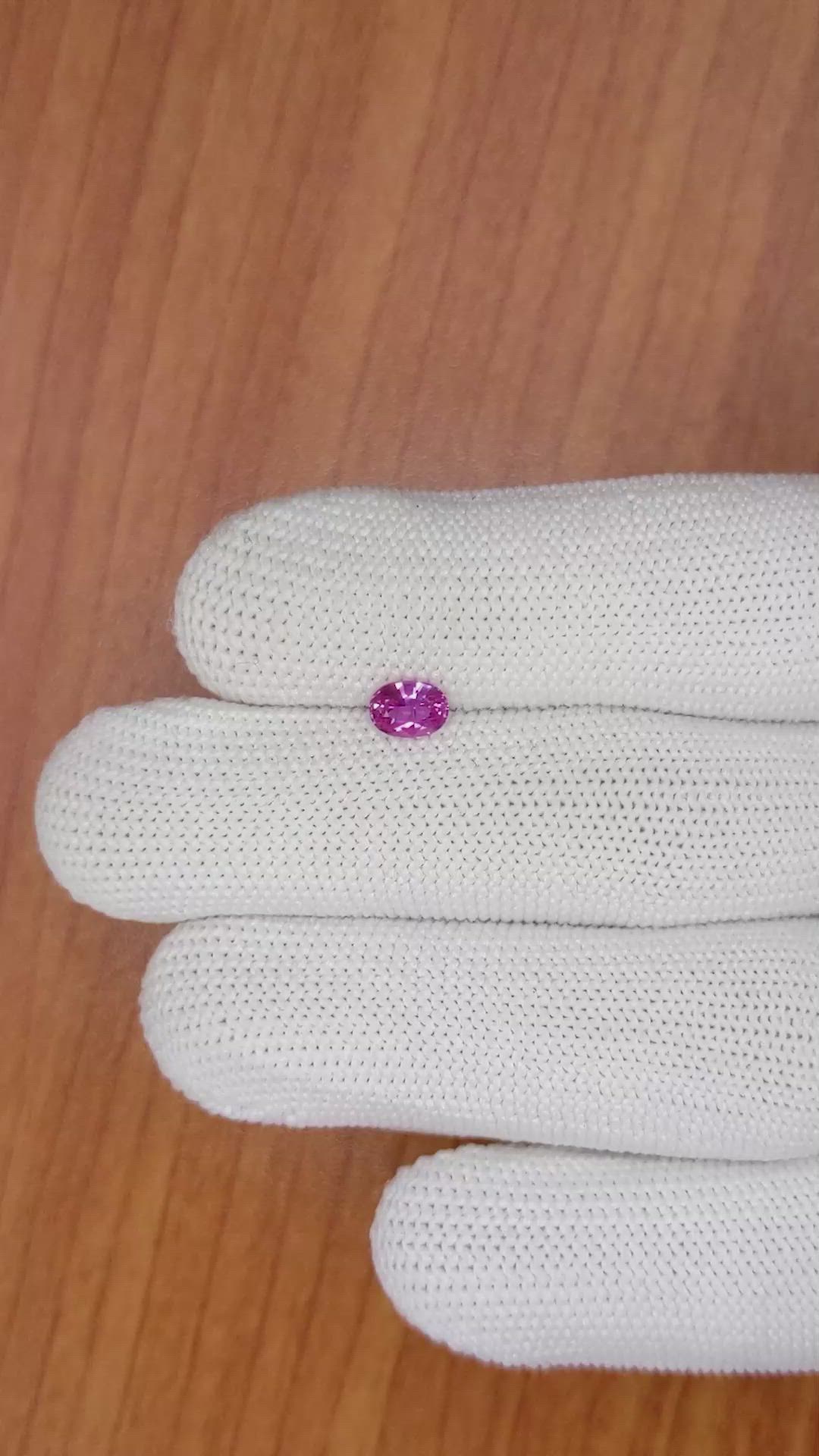 0.72 Ct. Pinkish Purple Sapphire from Ceylon (Sri Lanka) Size Video