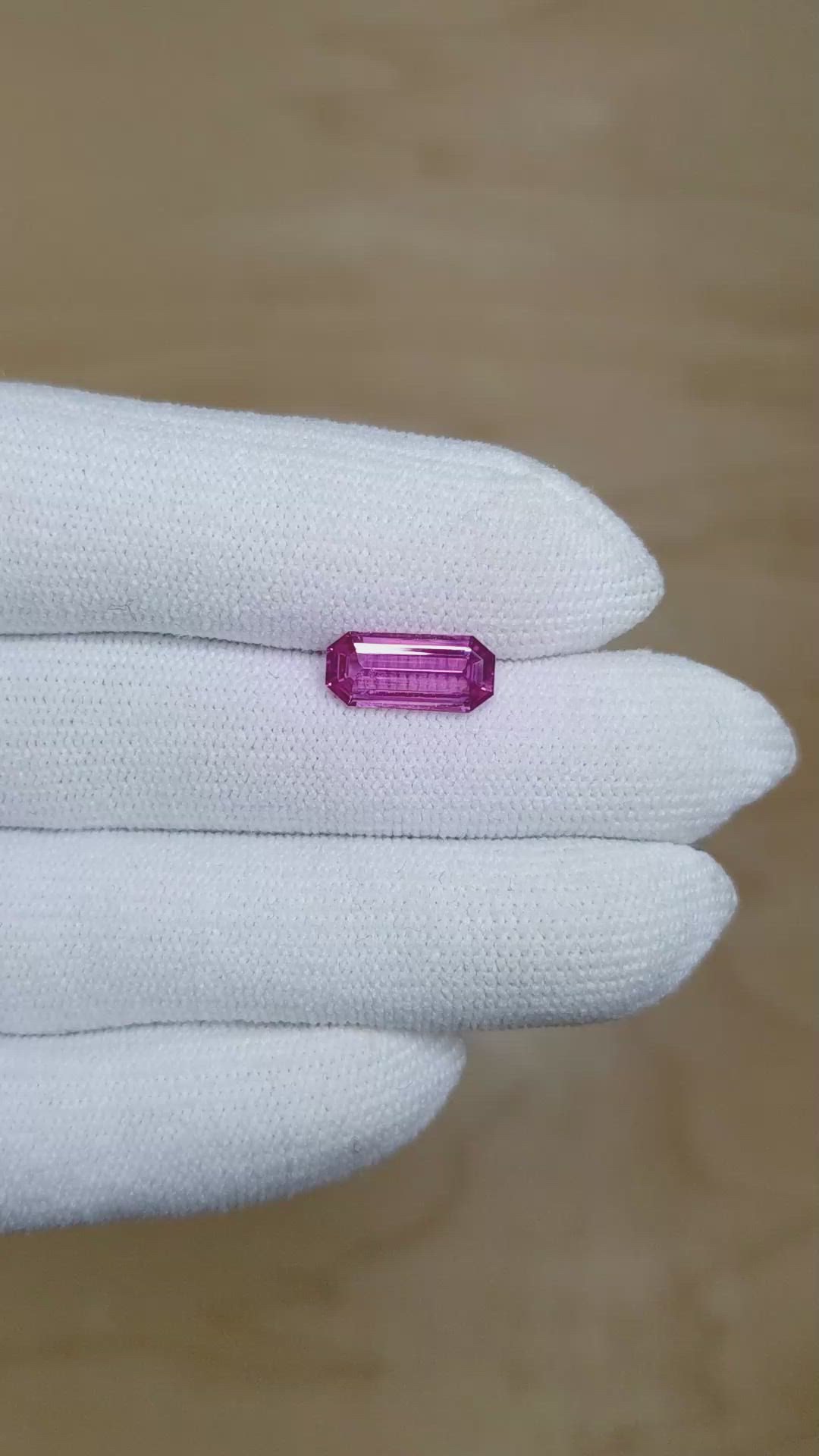 2.06 Ct. Pink Sapphire from Ceylon (Sri Lanka) Size Video
