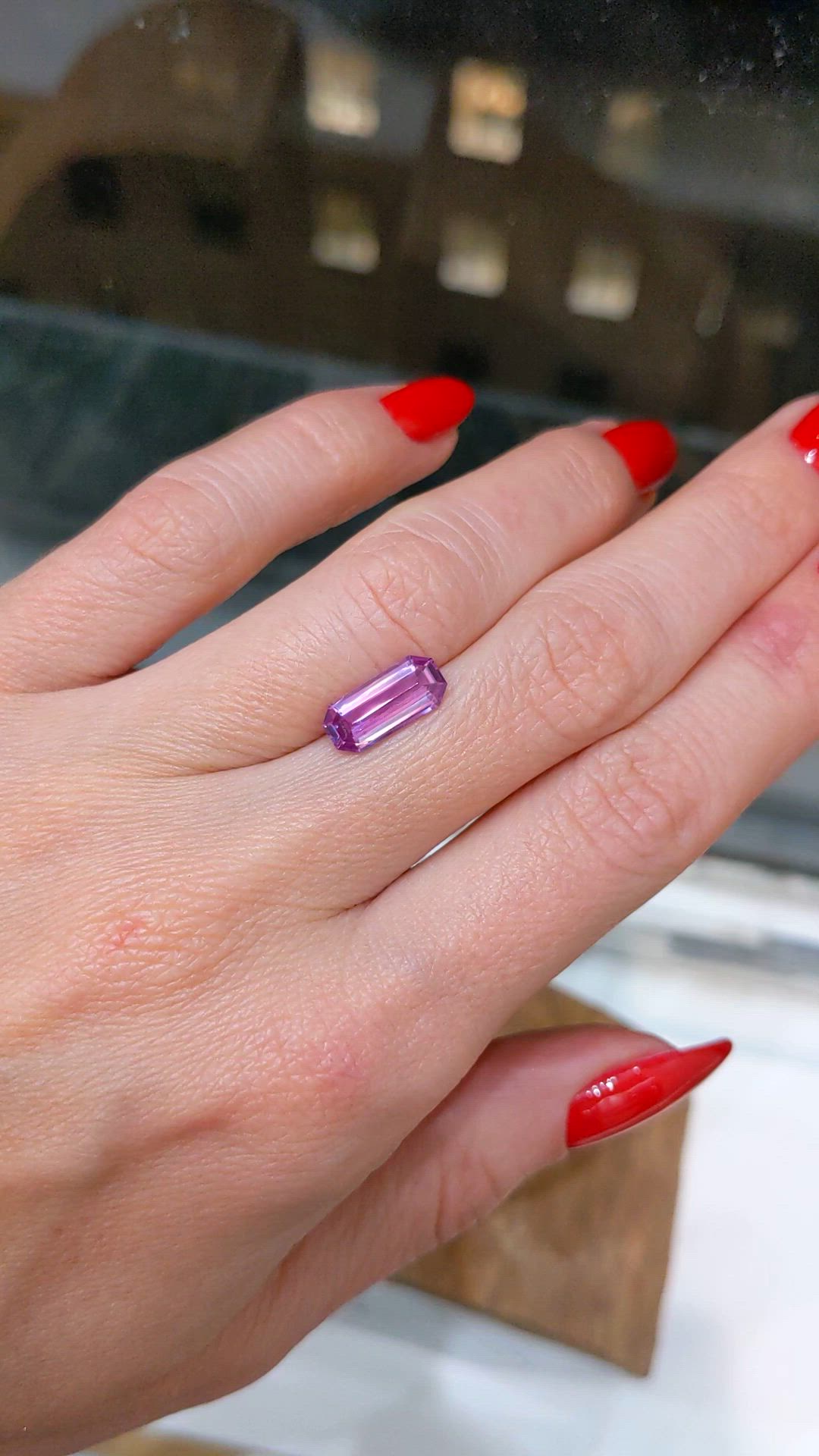 2.06 Ct. Pink Sapphire from Ceylon (Sri Lanka) Size Video