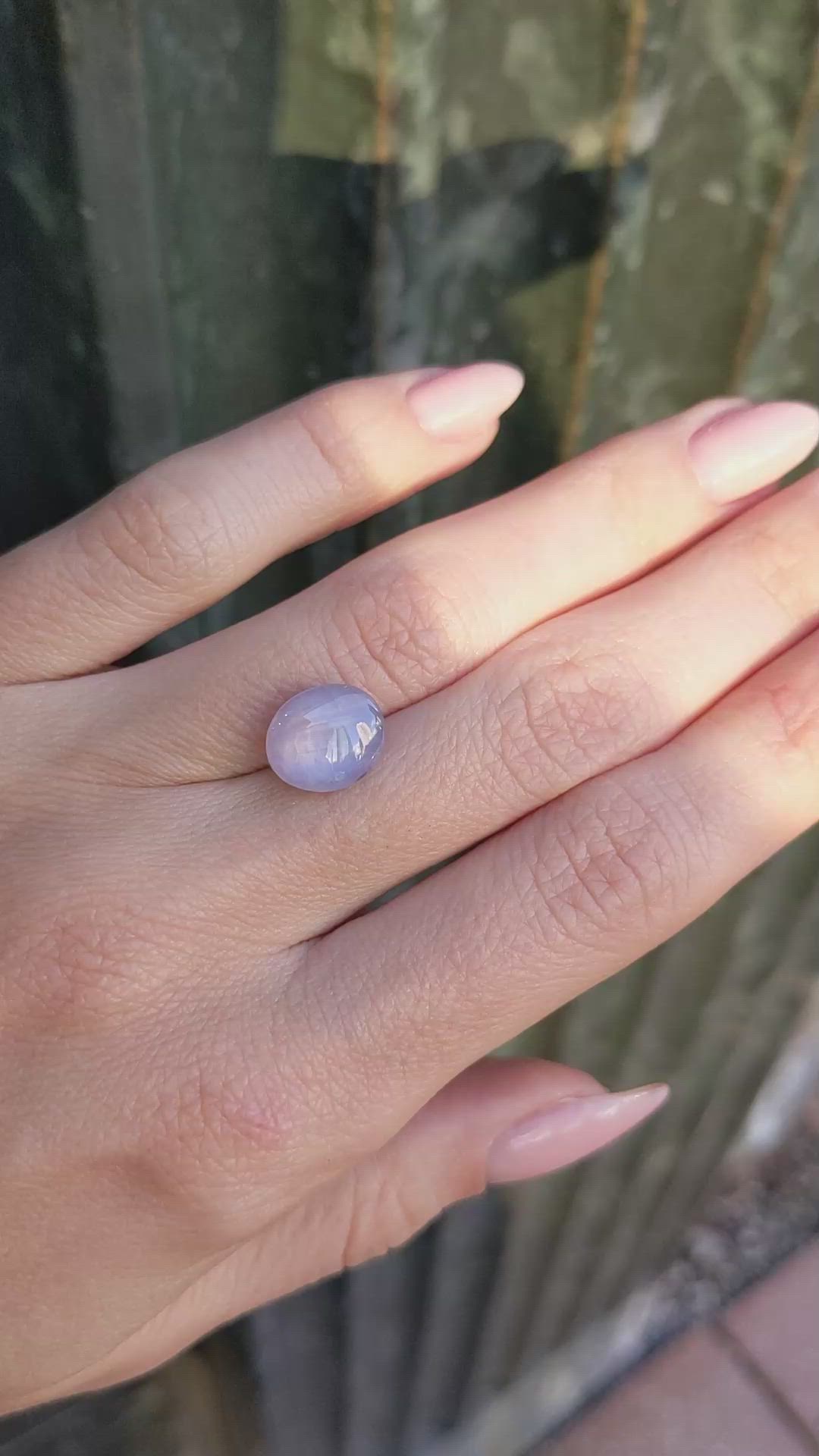 5.38 Ct. Purple Star Sapphire from Ceylon (Sri Lanka) Size Video