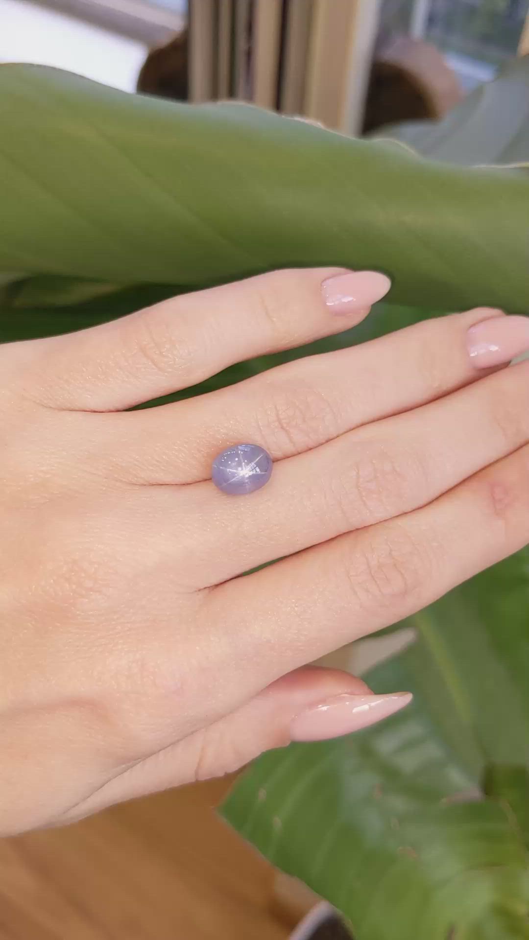 4.96 Ct. Blue Star Sapphire from Ceylon (Sri Lanka) Size Video
