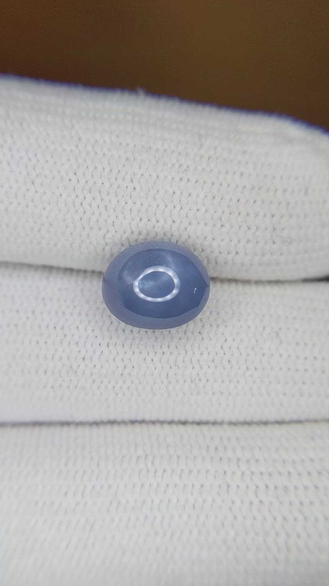 4.96 Ct. Blue Star Sapphire from Ceylon (Sri Lanka) Size Video