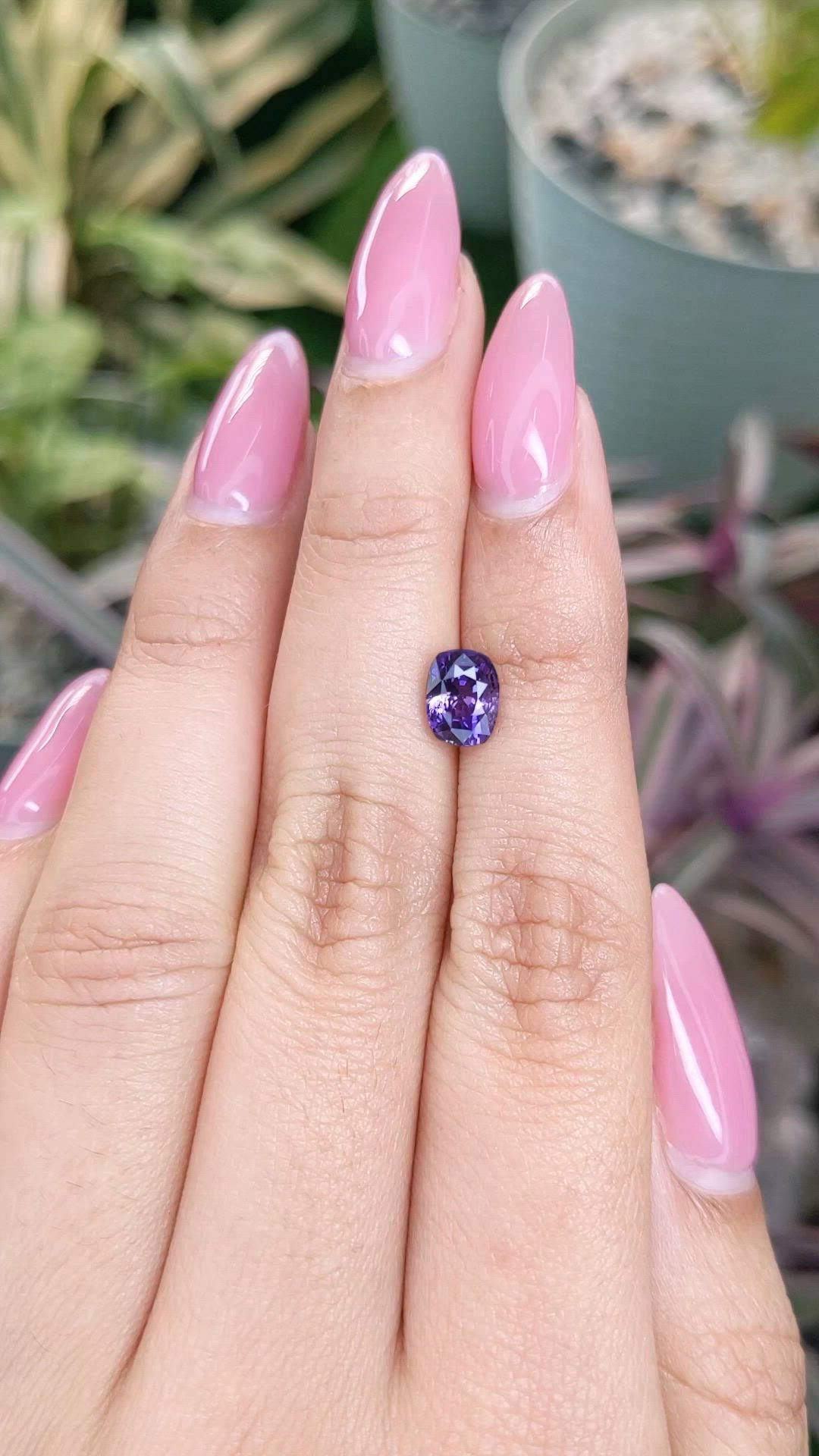1.65 Ct. Purple Sapphire from Ceylon (Sri Lanka) Size Video