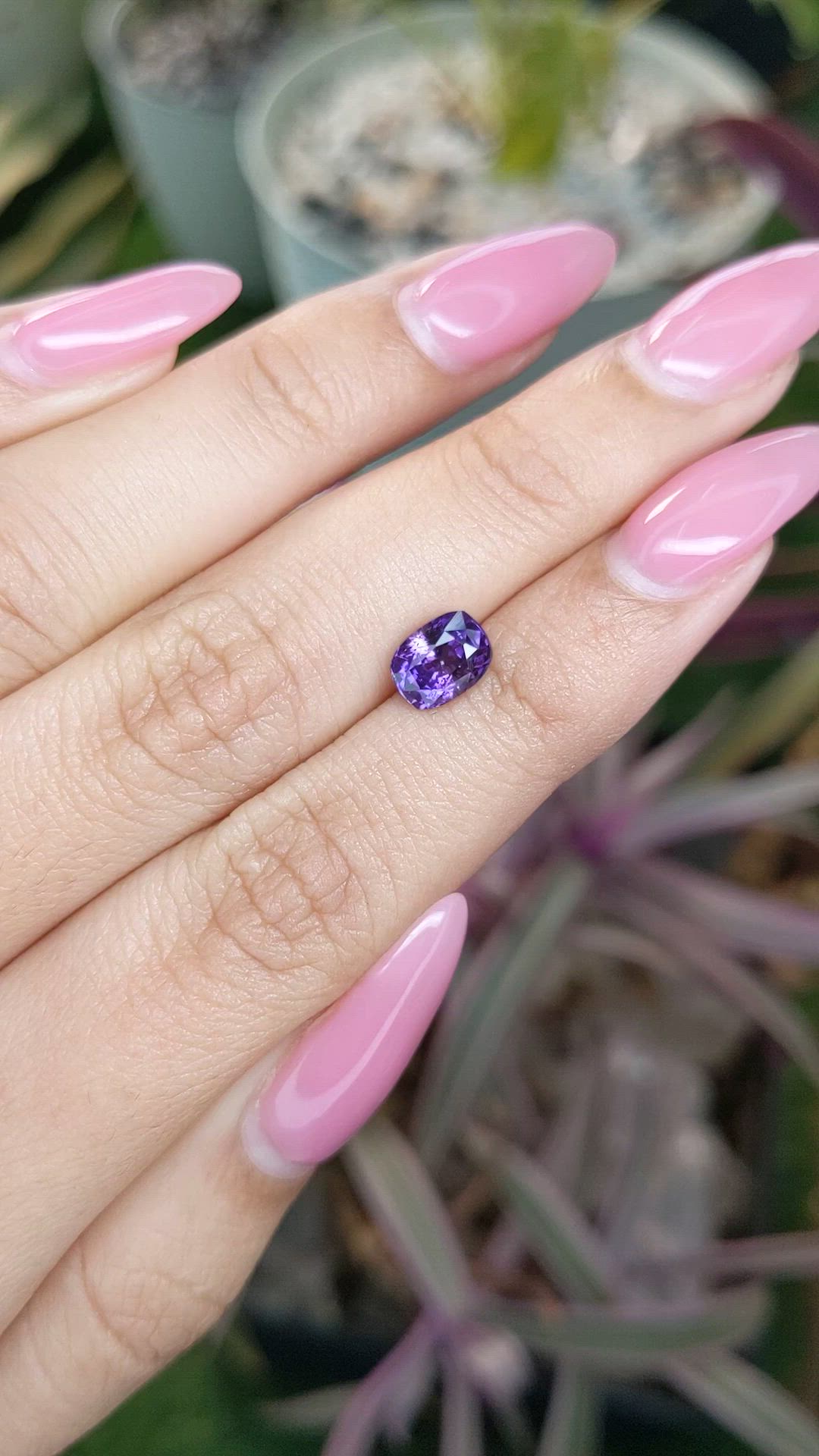 1.65 Ct. Purple Sapphire from Ceylon (Sri Lanka) Size Video