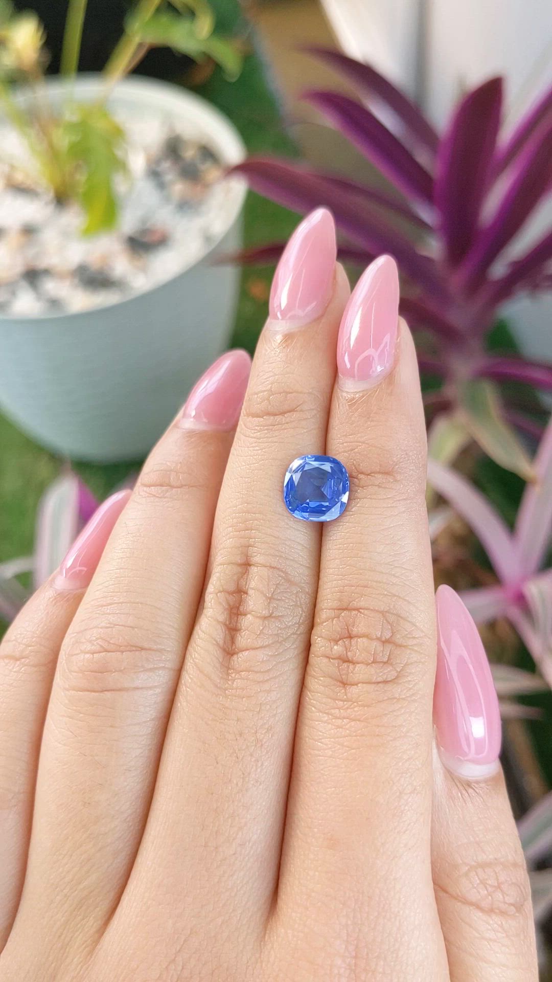 2.51 Ct. Blue Sapphire from Ceylon (Sri Lanka) Size Video