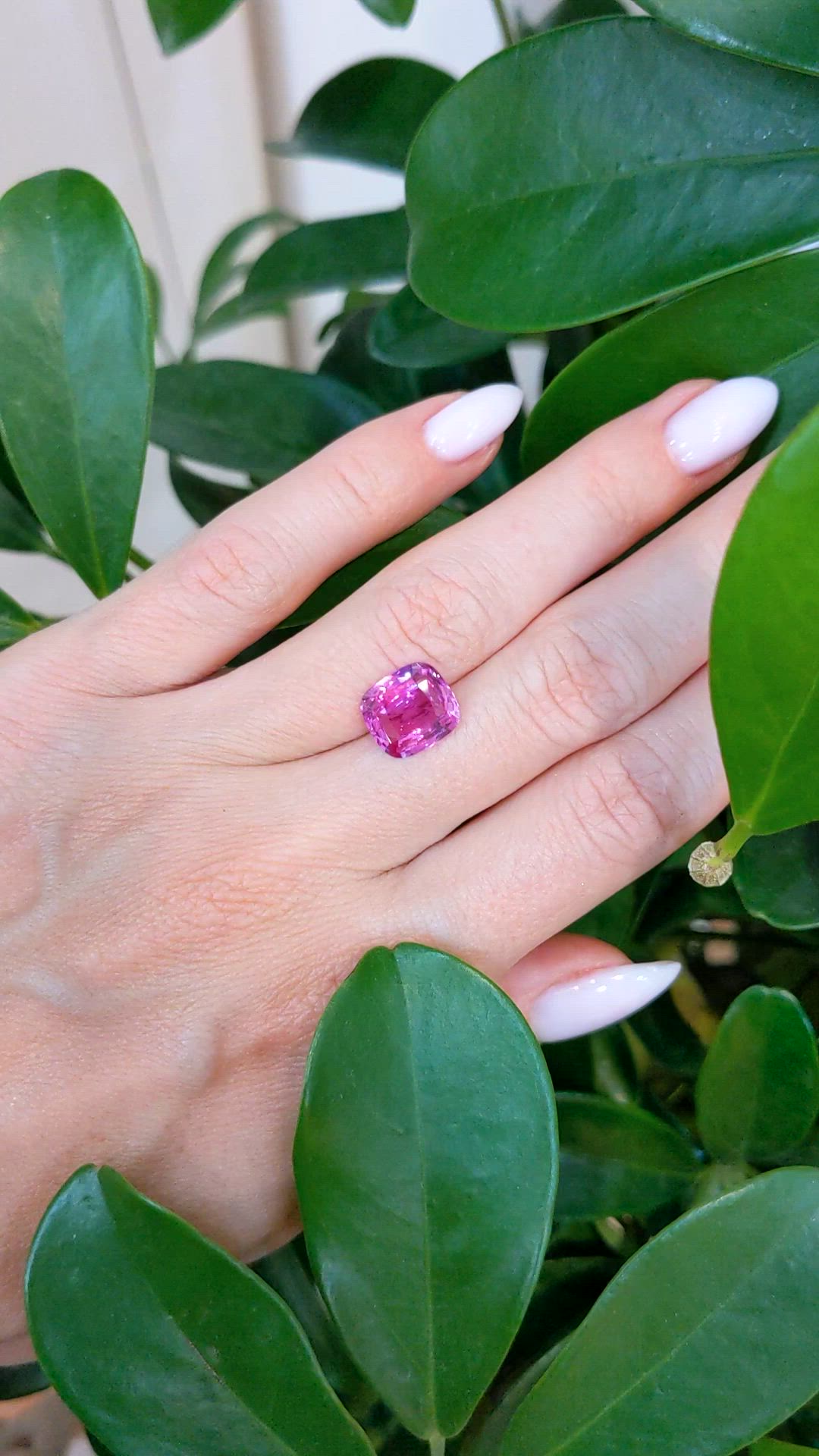 4.04 Ct. Pink Sapphire from Madagascar Size Video