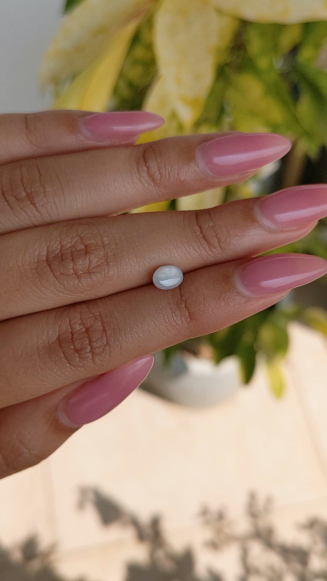 1.47 Ct. White Star Sapphire from Ceylon (Sri Lanka) Size Video