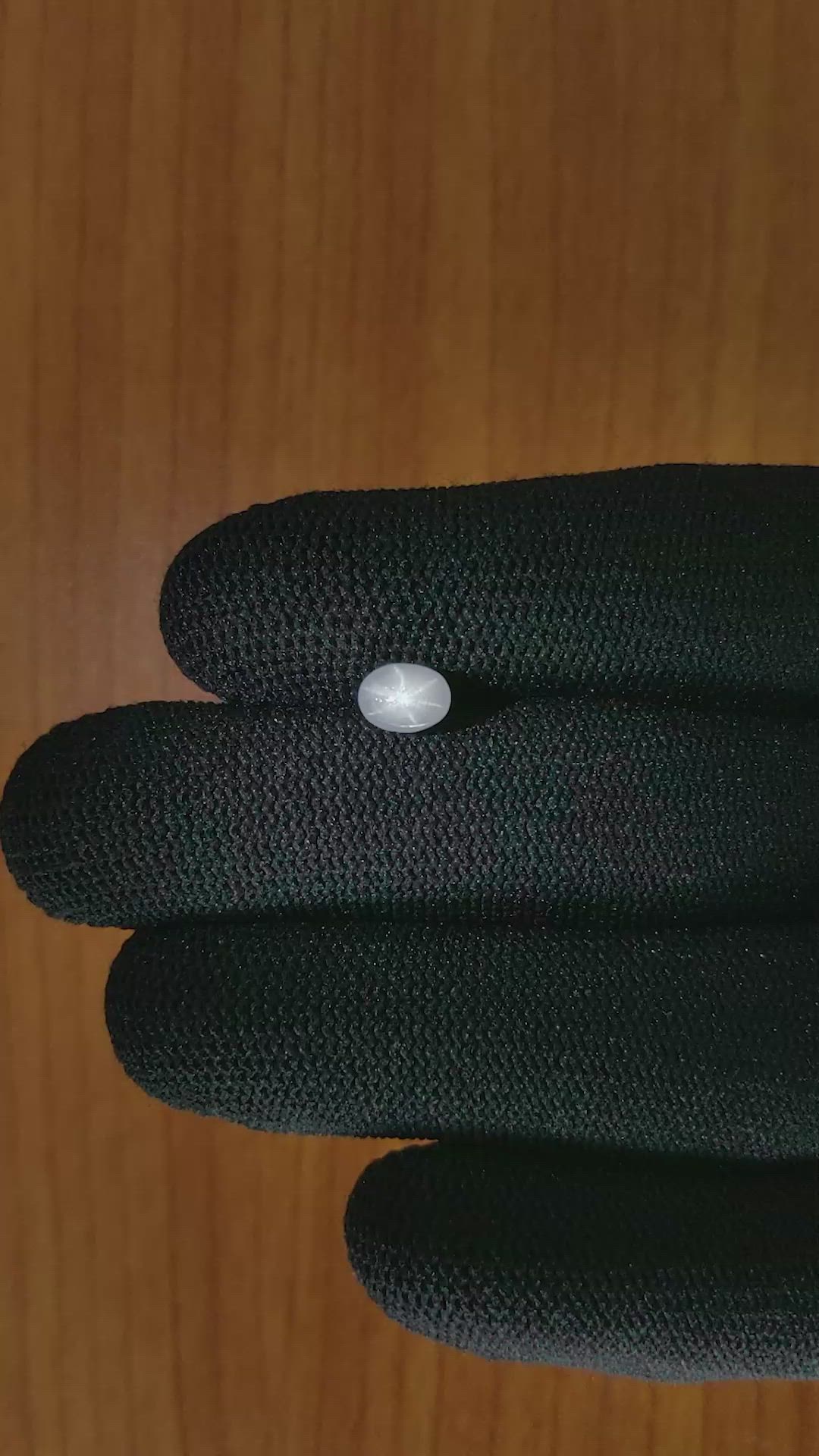 1.47 Ct. White Star Sapphire from Ceylon (Sri Lanka) Size Video