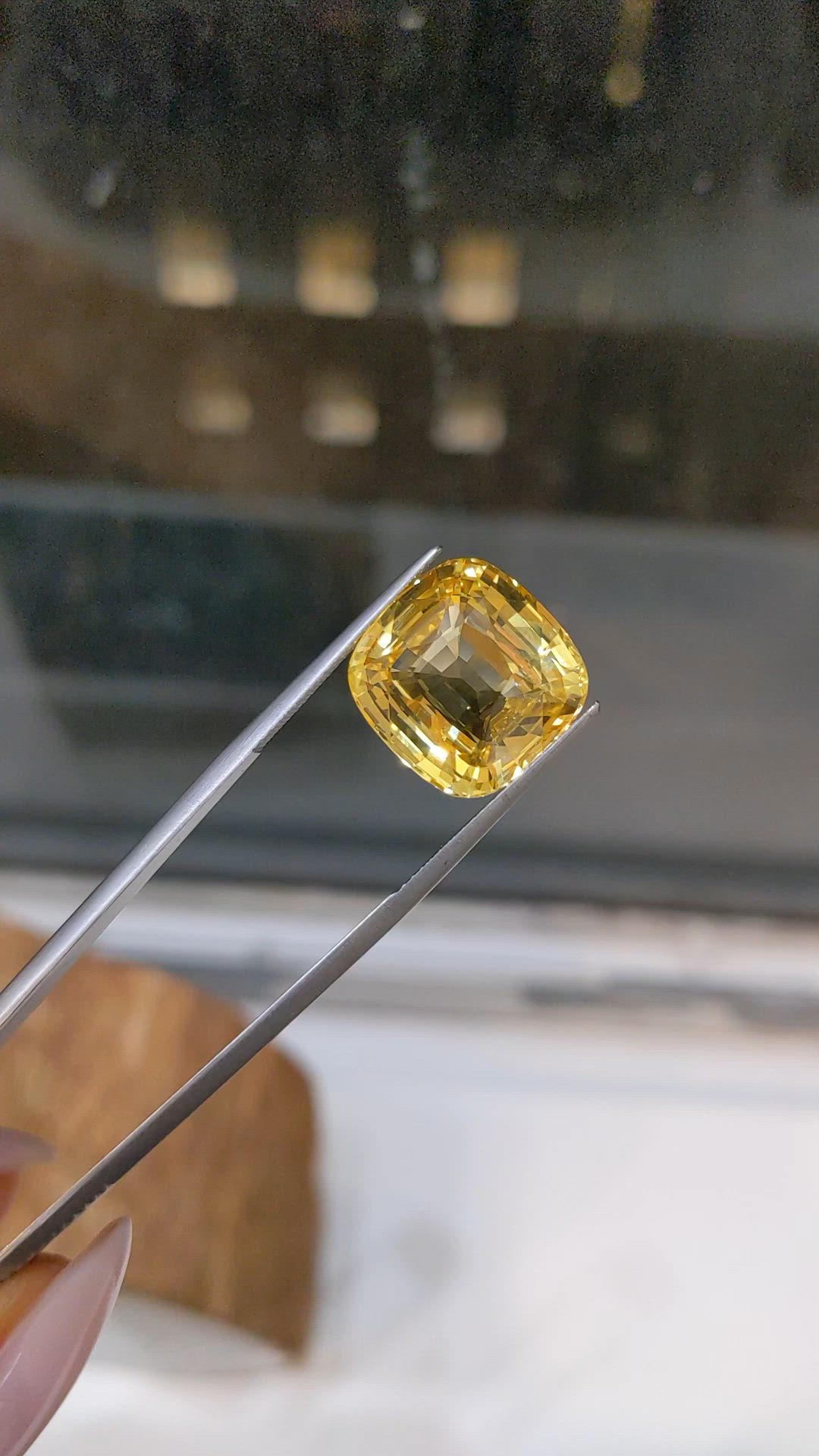 16.04 Ct. Yellow Sapphire from Ceylon (Sri Lanka) Size Video