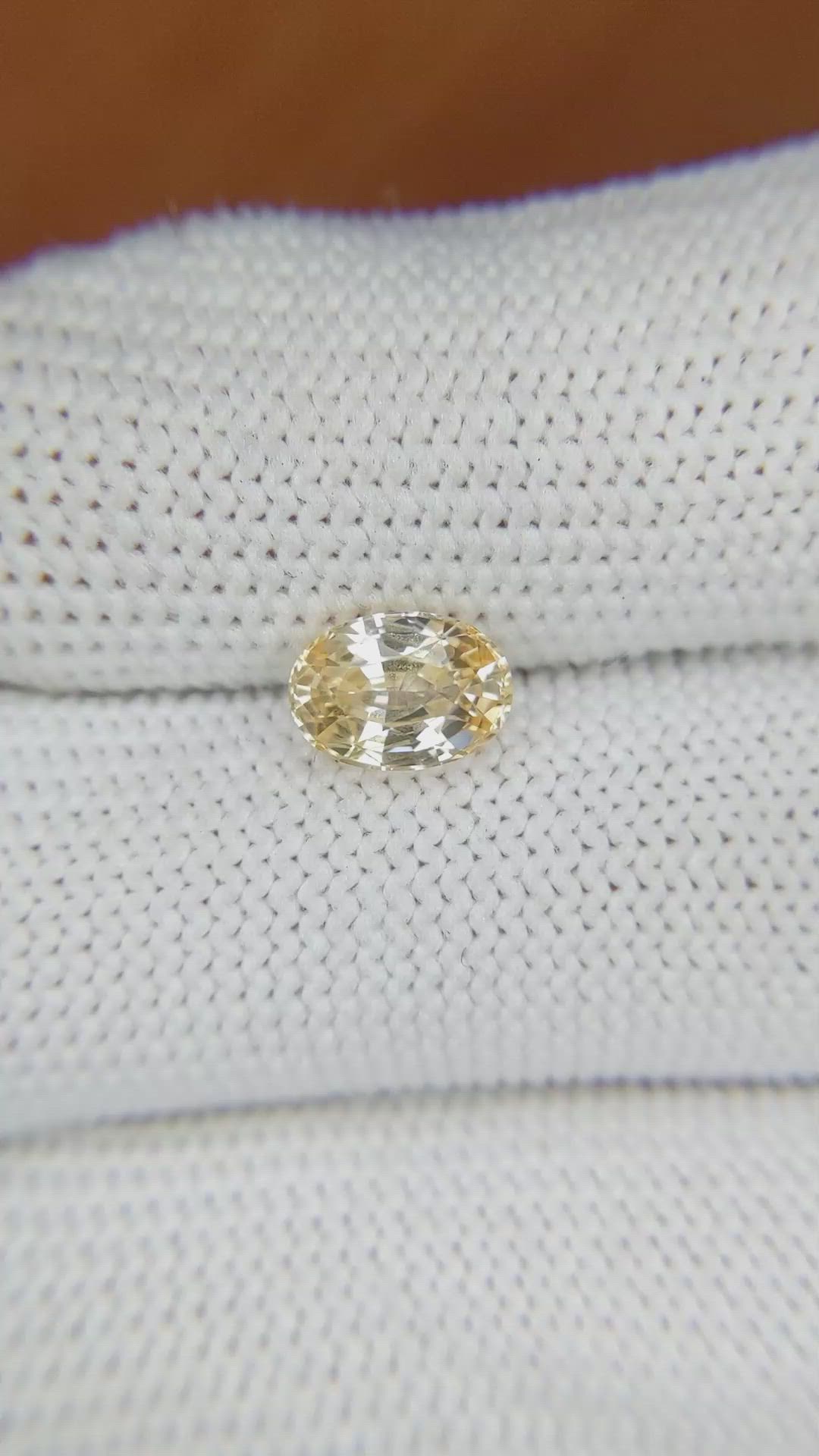 1.65 Ct. Sapphire from Ceylon (Sri Lanka) Size Video
