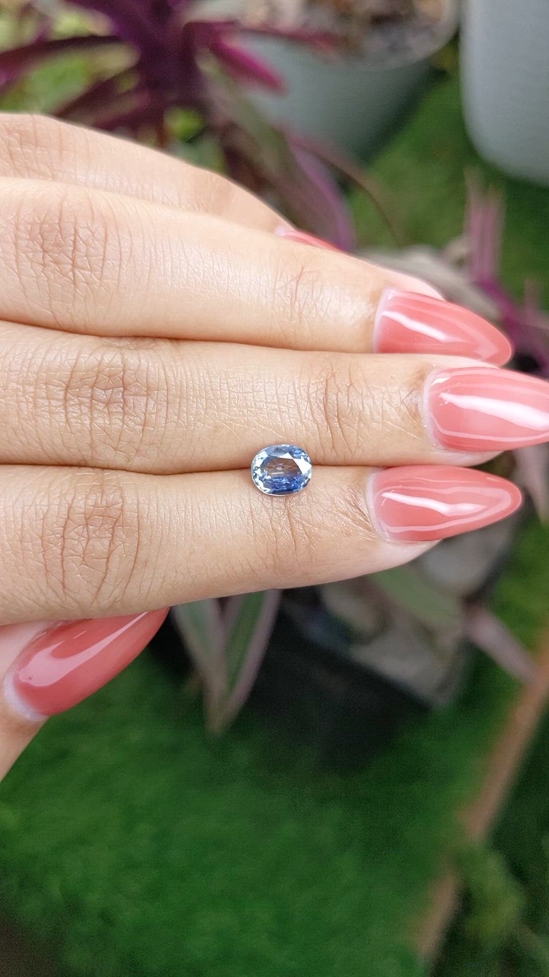 1.11 Ct. Bi Color Sapphire from Ceylon (Sri Lanka) Size Video