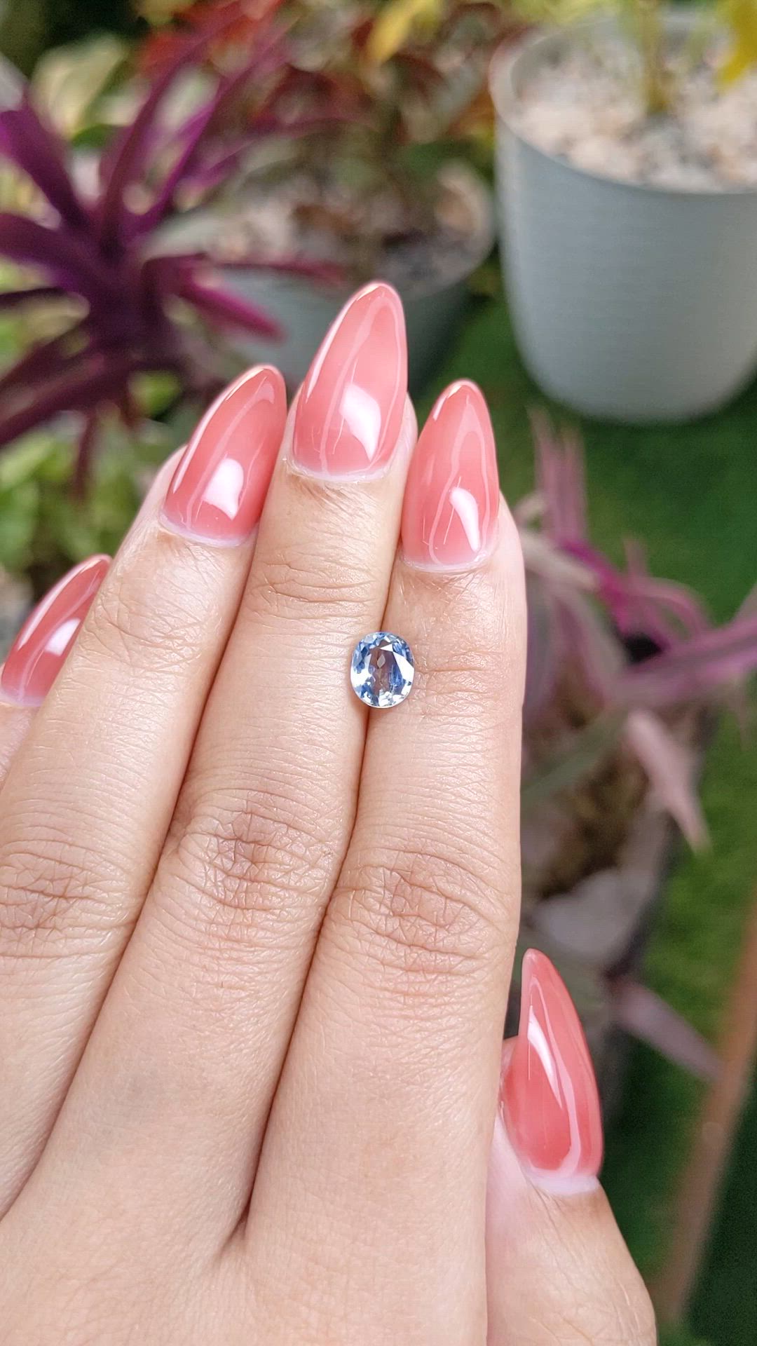 1.11 Ct. Bi Color Sapphire from Ceylon (Sri Lanka) Size Video