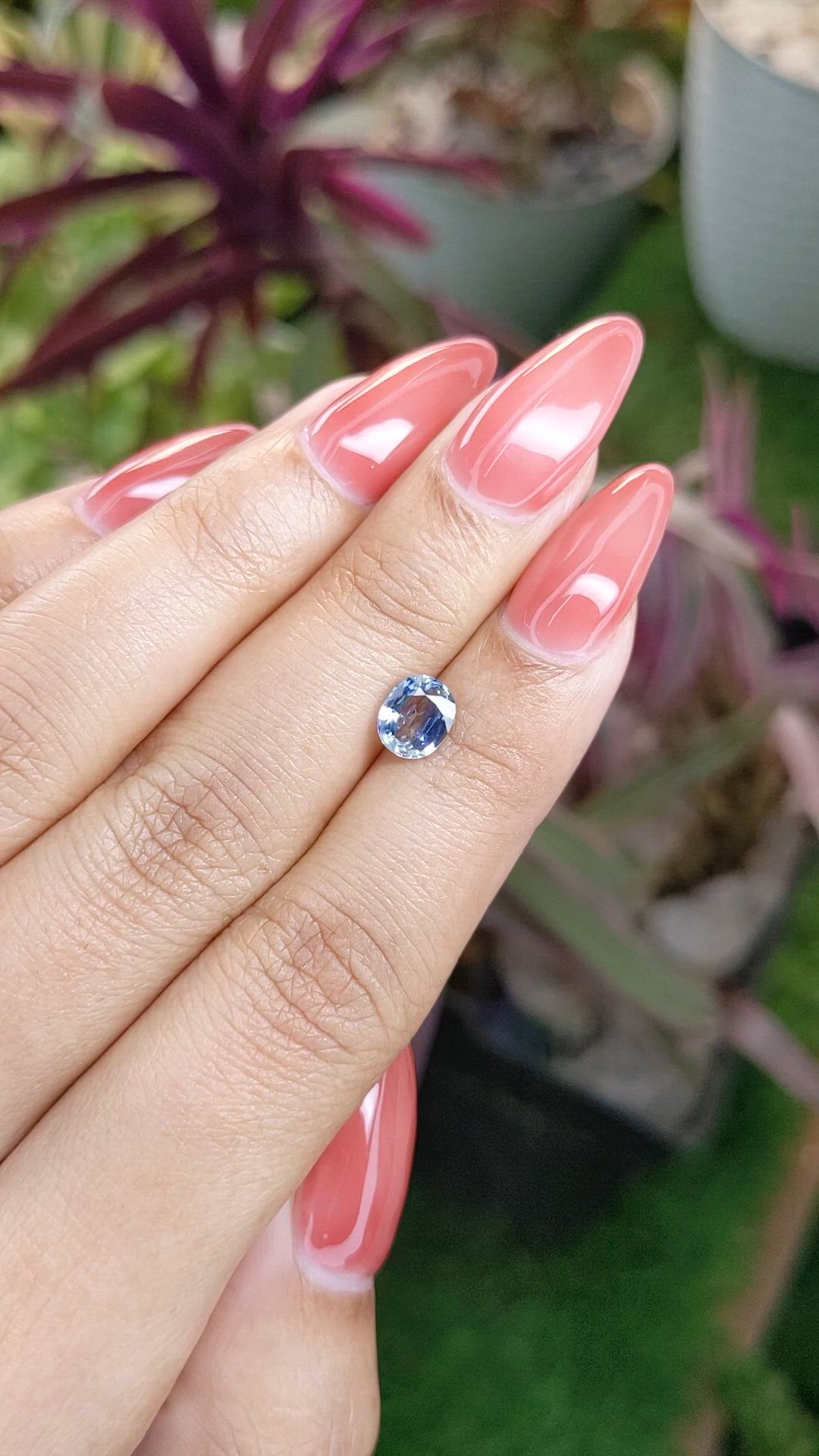 1.11 Ct. Bi Color Sapphire from Ceylon (Sri Lanka) Size Video