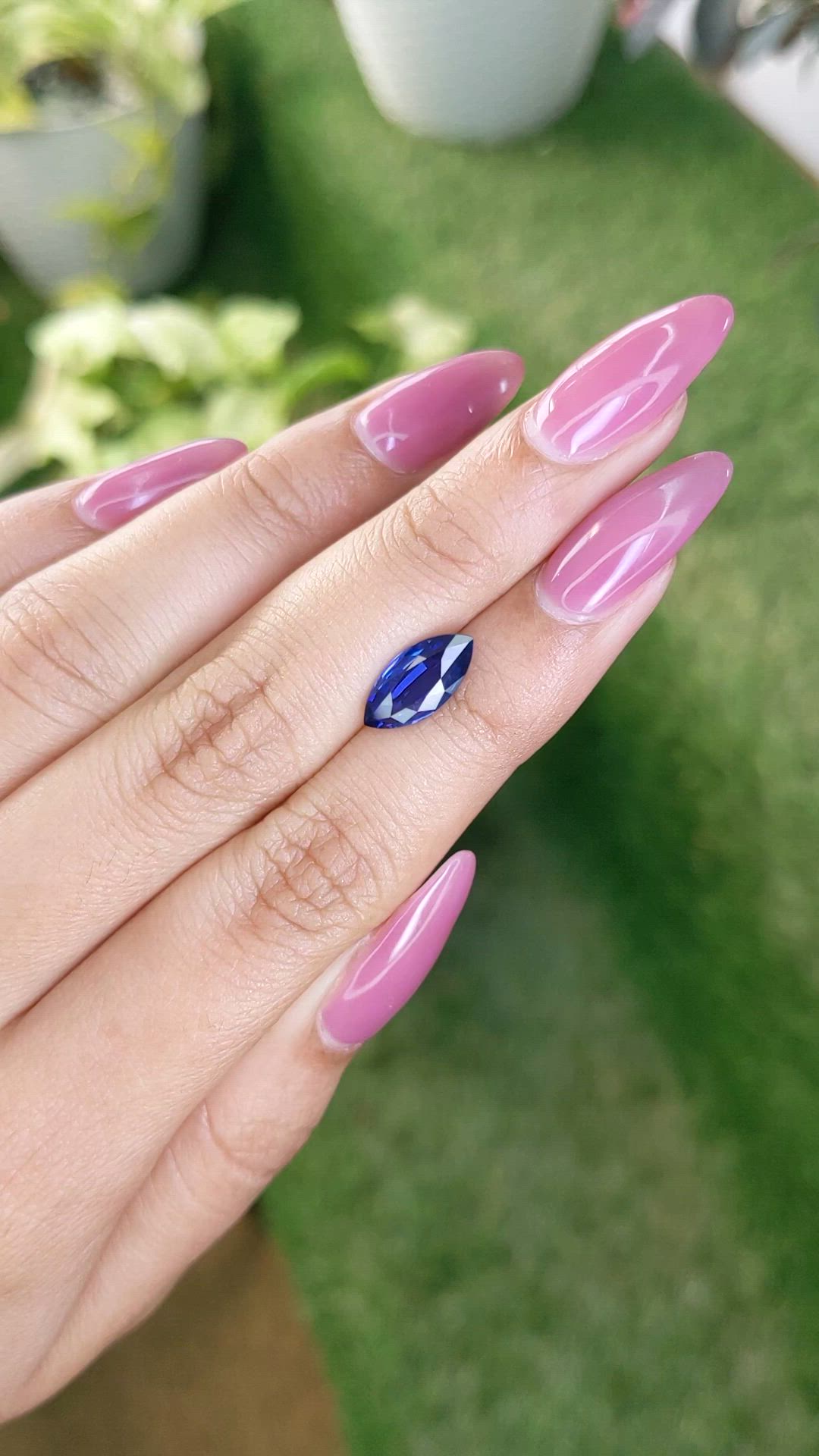 2.07 Ct. Blue Sapphire from Ceylon (Sri Lanka) Size Video