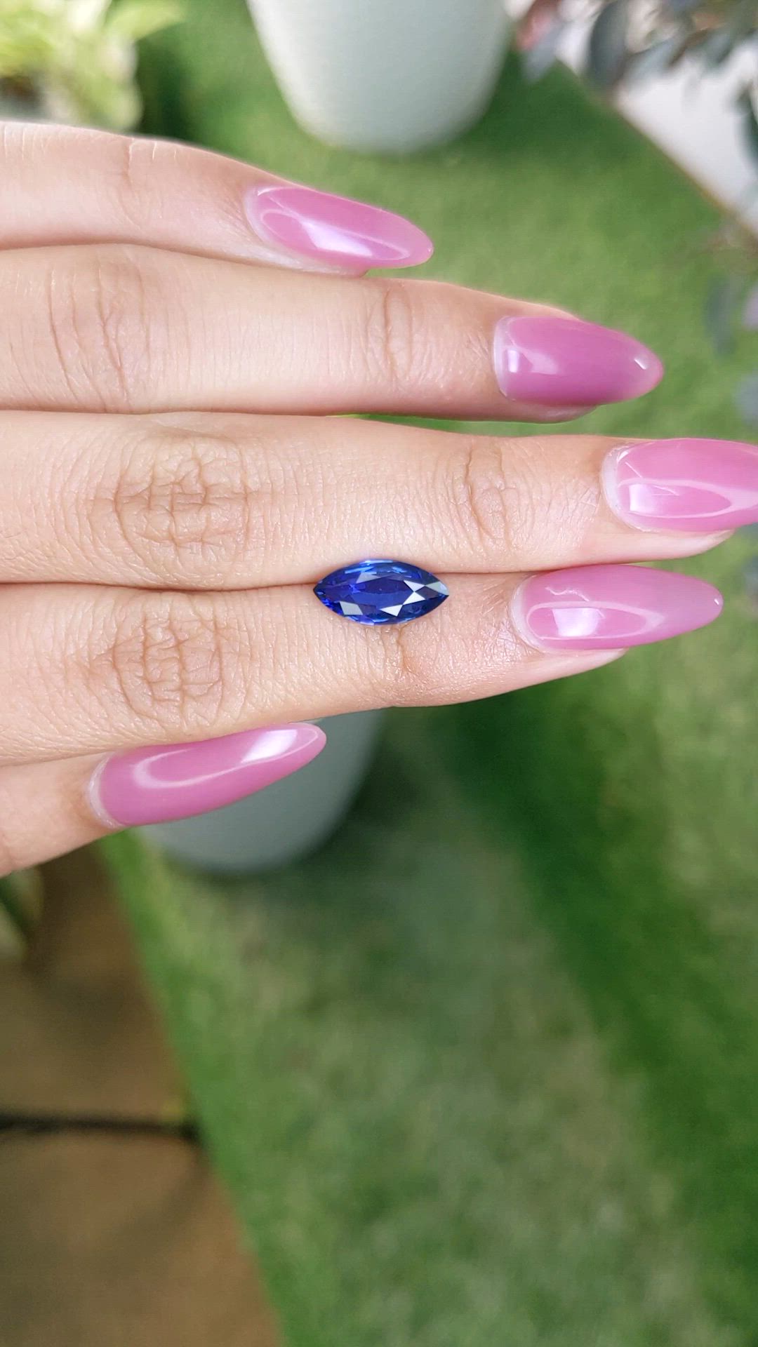 2.07 Ct. Blue Sapphire from Ceylon (Sri Lanka) Size Video
